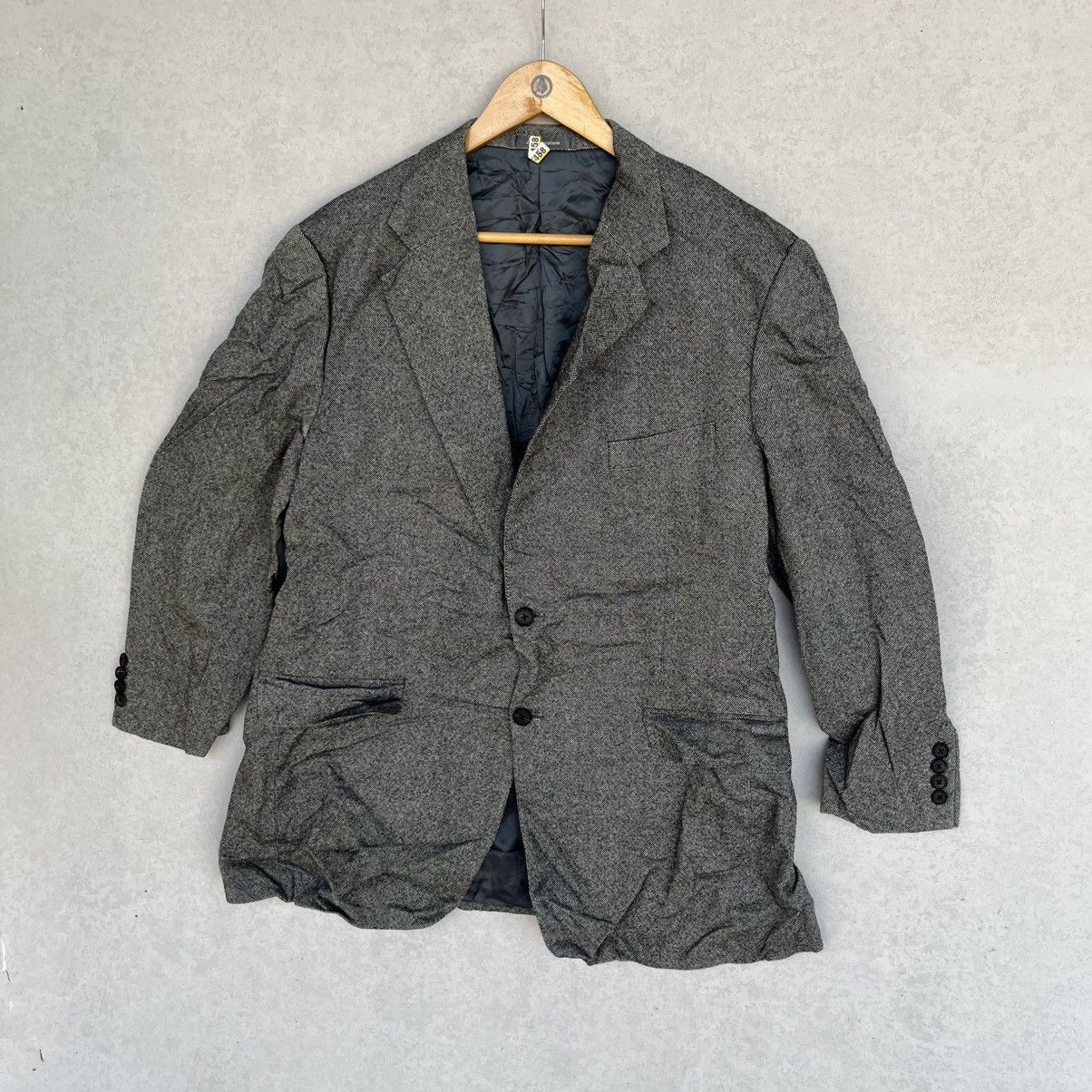Other Vintage A Aquascutum Grey Wool Blazer Size XL Size 44R - 3 Thumbnail