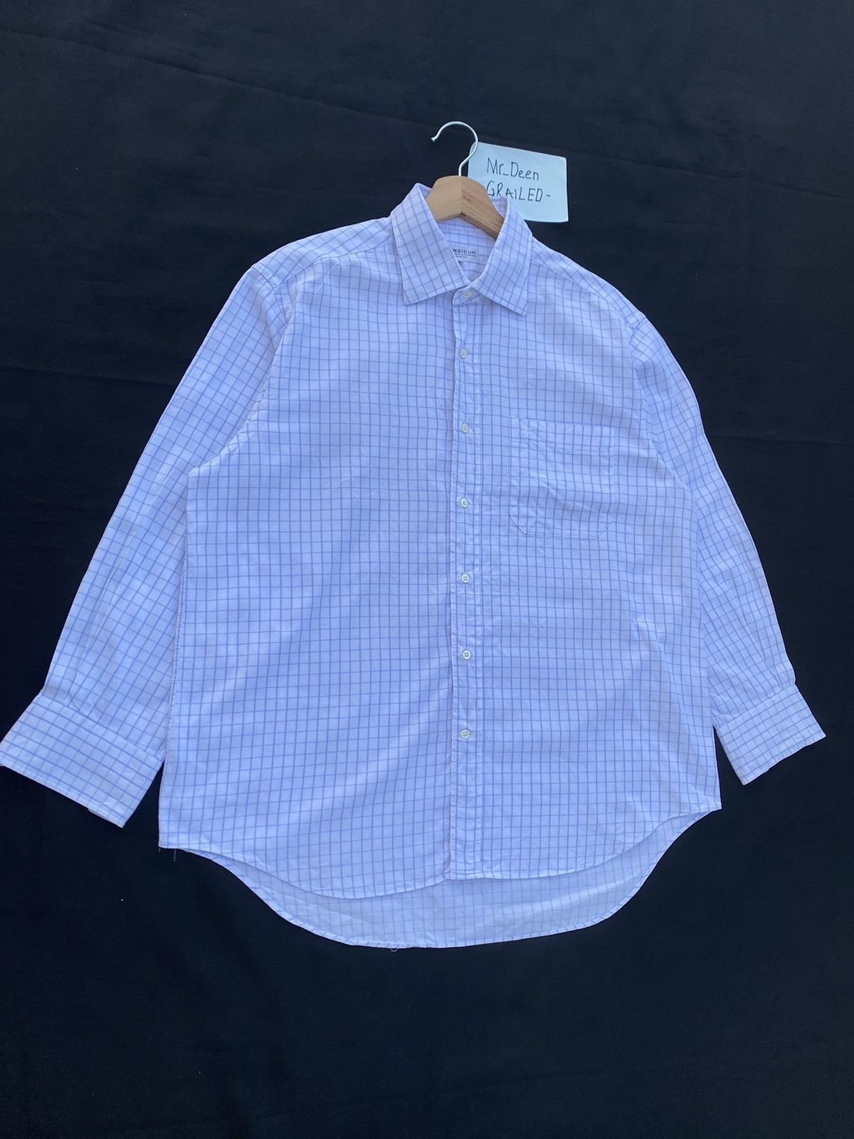 Givenchy Rare Vintage Givenchy Monsieur Checkered Buttons Shirt Size US L / EU 52-54 / 3 - 4 Thumbnail