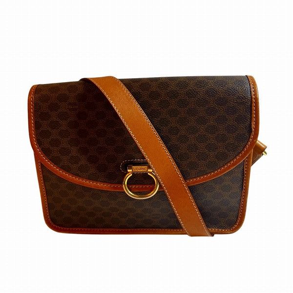 Celine Celine Macadam Shoulder Bag Canvas Shoulder Bag Dm92 in Brown, Women's