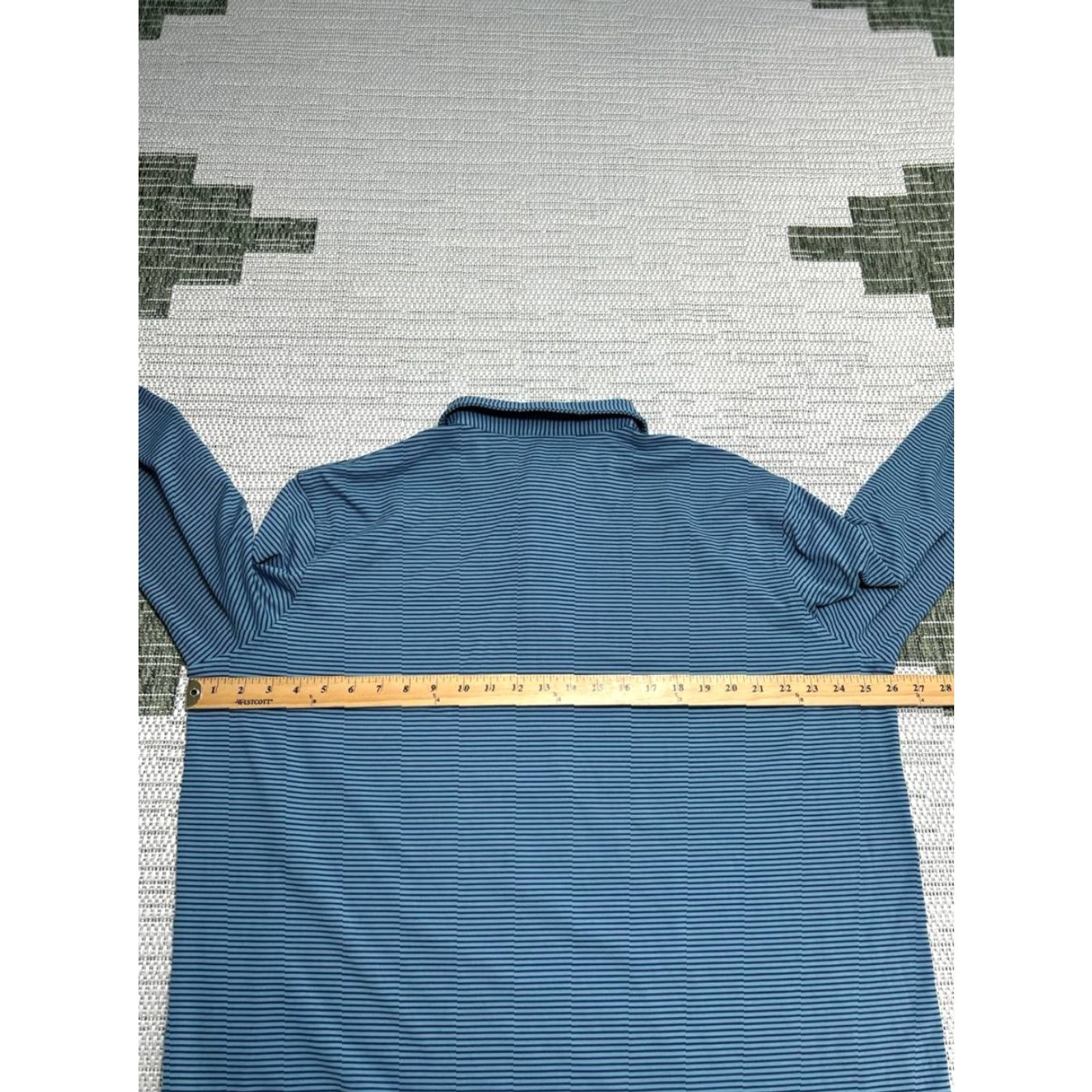 Peter Millar Peter Millar Rugby Shirt Men XXL Blue Horizontal Stripe Polo Shirt Embroidered Buttoned Knit Casual Golf Walking Seasonal Shirt Mens Size US XXL / EU 58 / 5 - 5 Thumbnail