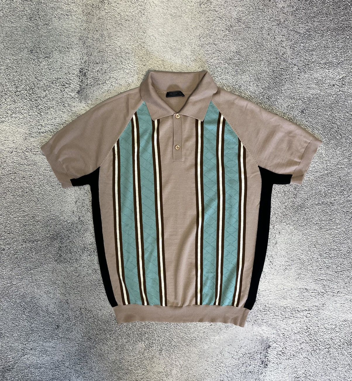 Prada Prada Milano Men’s Polos T- Shirt Rare Striped Knitwear Wool Size US L / EU 52-54 / 3 - 1 Thumbnail