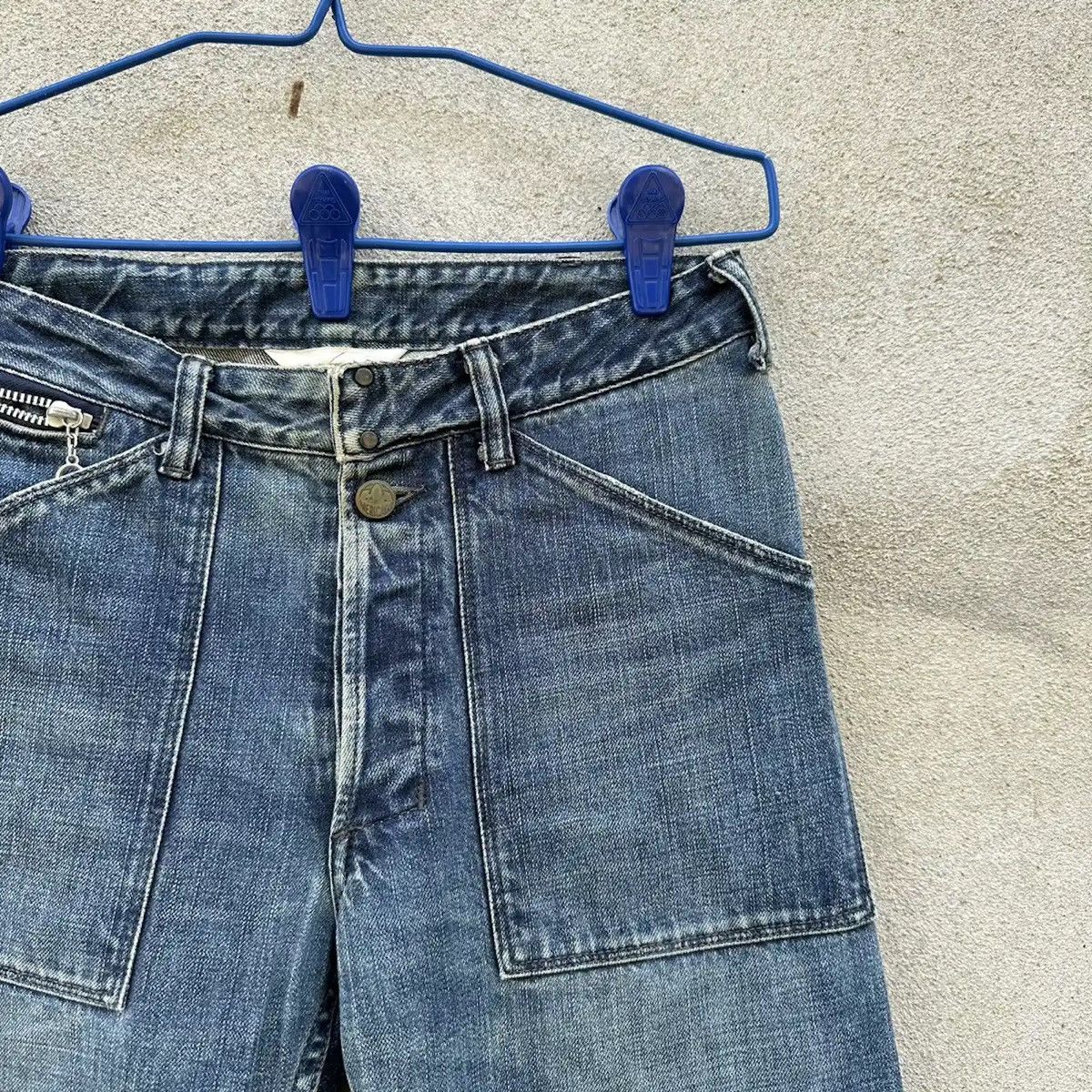 American Apparel SICKS 💥AMERICANA JEANS VINTAGE DENIM BLUE WASH BAKER PANTS Size US 27 - 4 Thumbnail