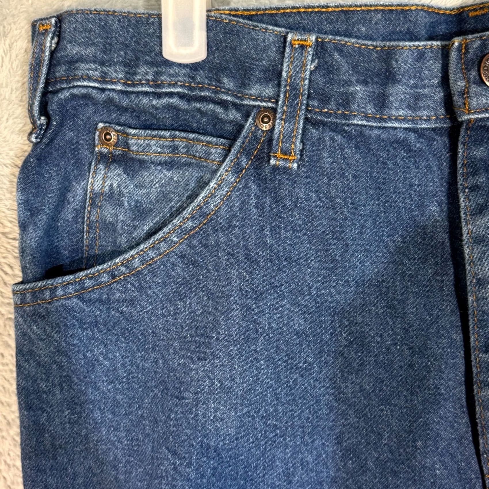 Dickies Dickies Jeans Mens Regular Fit 34x32 Blue Denim Straight Leg Work Shirt Size US 34 / EU 50 - 3 Thumbnail