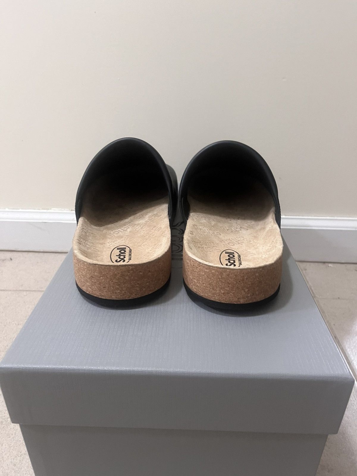 Balenciaga × Scholl Men’s Calfskin Flat Mule Sz 43(10us) Size US 10 / EU 43 - 4 Thumbnail