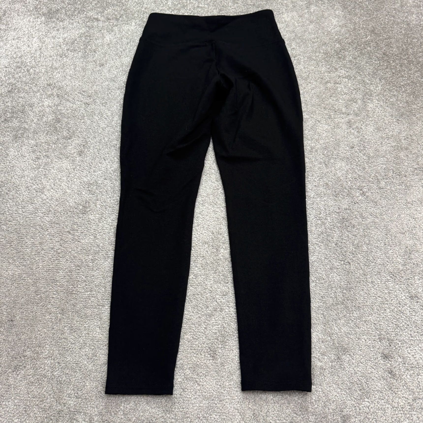 Vintage Three Dots Black Ponte Crop Ankle Leggings Women M High Rise Stretch Logo Skinny Pants Regular Modern Casual Womens Size 32" / US 10 / IT 46 - 2 Thumbnail