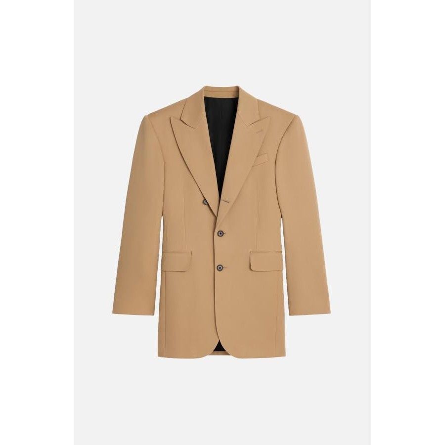 Celine CELINE Colonne Caramel Diagonal Wool Jacket New & Authentic Size M / US 6-8 / IT 42-44 - 1 Preview