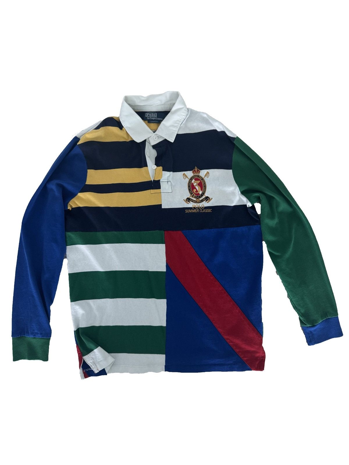 Polo Ralph Lauren NWT Polo Ralph Lauren Multicolor Striped Classic Rugby Shirt Size US M / EU 48-50 / 2 - 1 Thumbnail