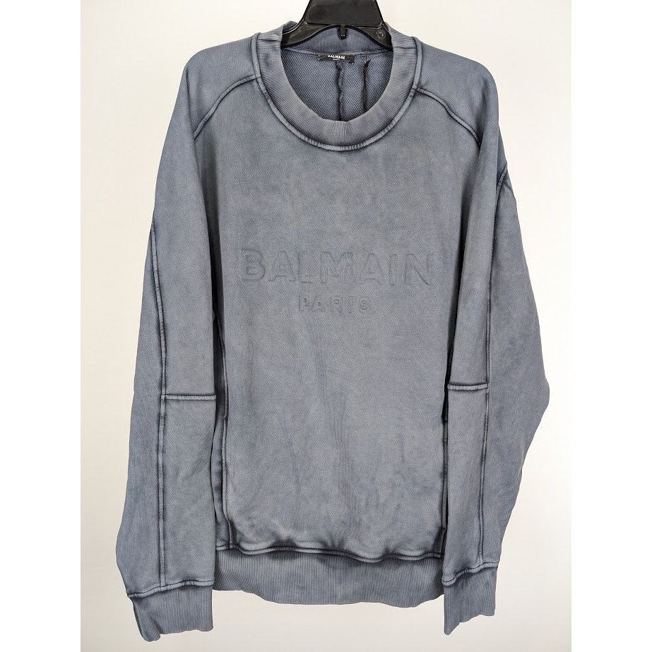 Balmain o1rshd1 Sweater in Marine Size US XL / EU 56 / 4 - 2 Thumbnail