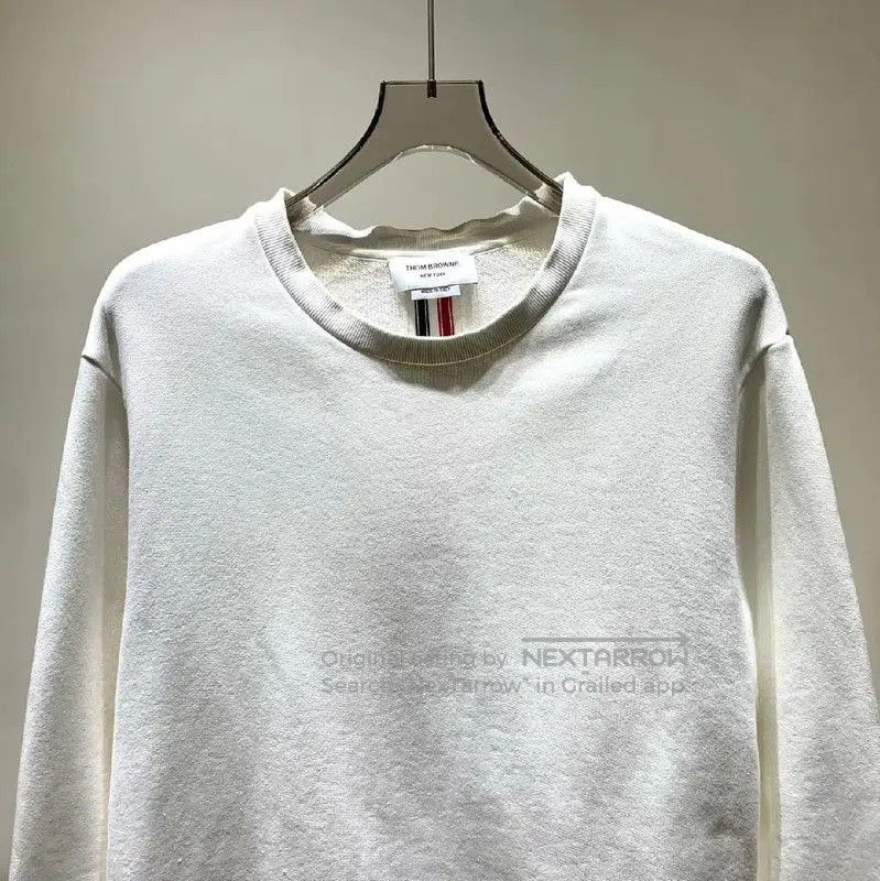 Thom Browne Thom Browne White Cotton Men's Sweatshirt . Size US M / EU 48-50 / 2 - 4 Thumbnail