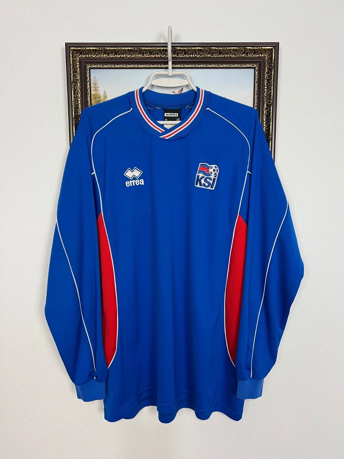 Errea Iceland football shirt 2004 Long Sleeve Soccer Jersey Trikot Size US XXL / EU 58 / 5 - 1 Thumbnail