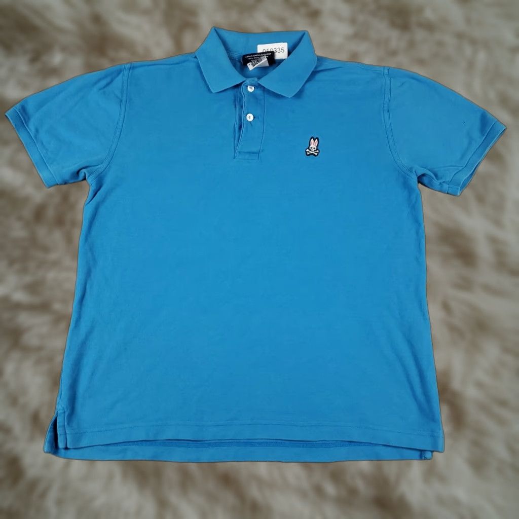 Psycho Bunny Psycho Bunny Polo Shirt Mens Size 4 Blue Skull Crossbones Short Sleeve Size US S / EU 44-46 / 1 - 1 Thumbnail