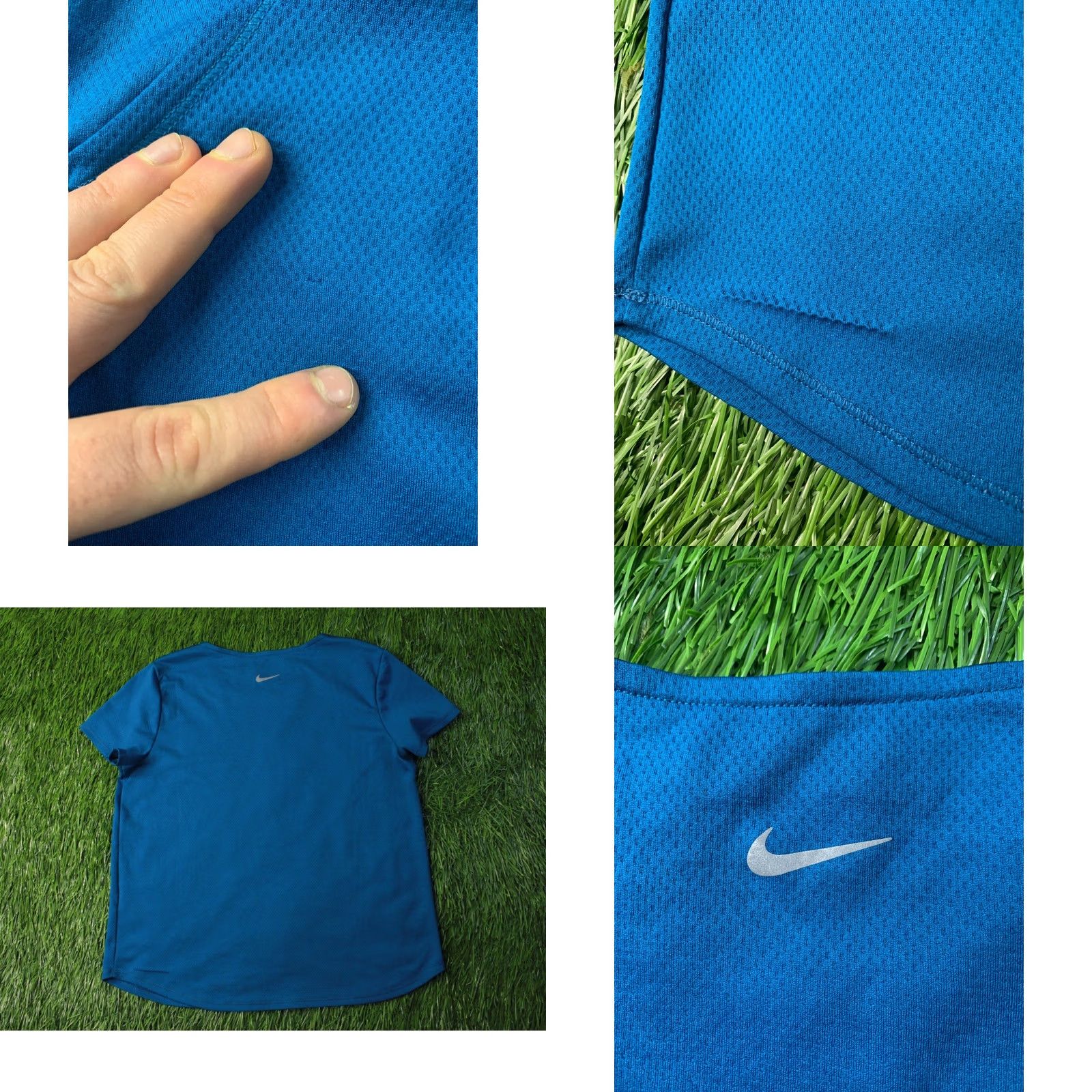 Nike NIKE DRI-FIT RUNNING SHIRT Women M Blue Nike Dri-FIT Run Training 2021 Shirt Jersey Short Sleeve Mens Womens Size M / US 6-8 / IT 42-44 - 8 Thumbnail