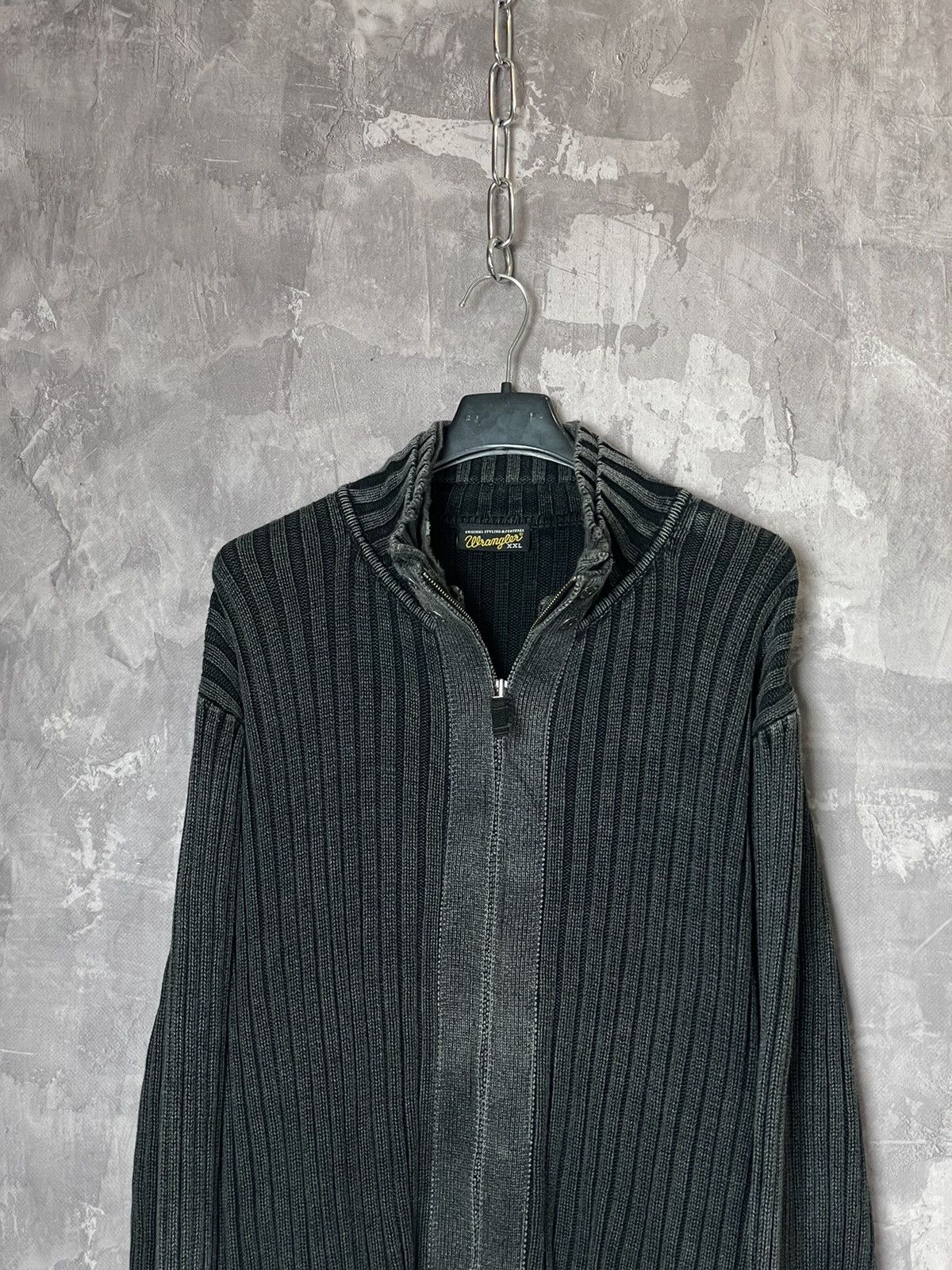 Japanese Brand × Vintage Vintage Y2K 00s Diesel Distressed Punk Sweater striped knit Size US XL / EU 56 / 4 - 2 Thumbnail