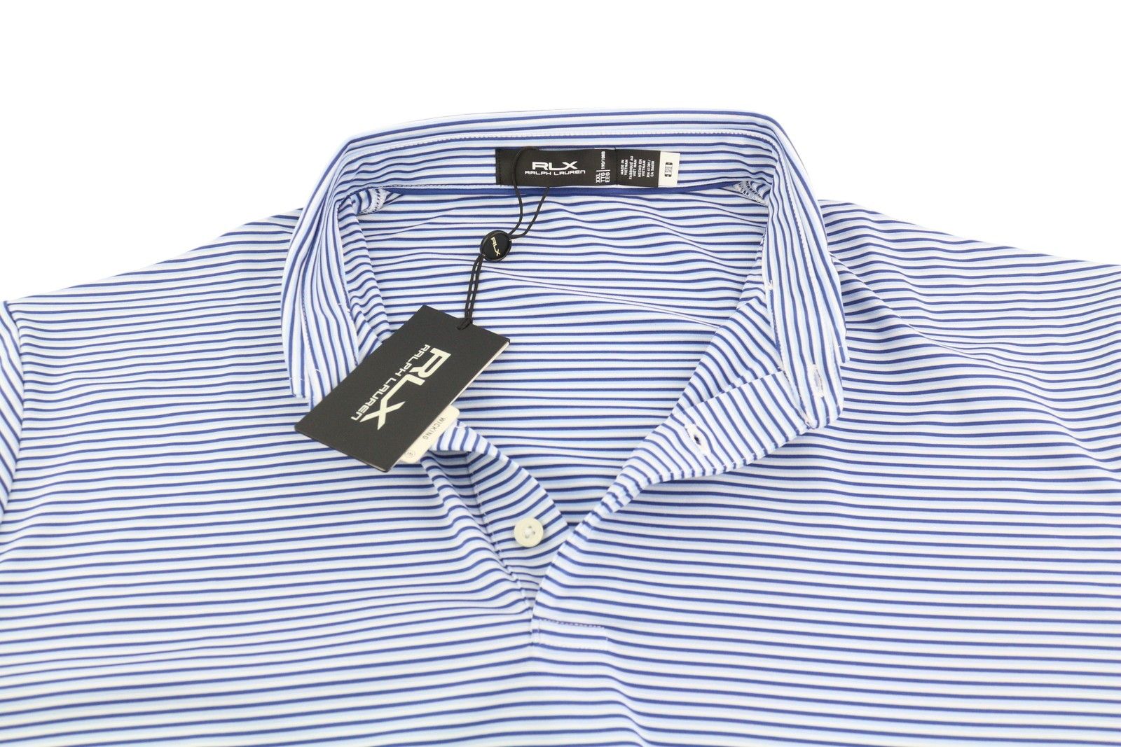 RLX Ralph Lauren GOLF 2XL Blue Striped Polo Tee 84551 Size US XXL / EU 58 / 5 - 4 Thumbnail