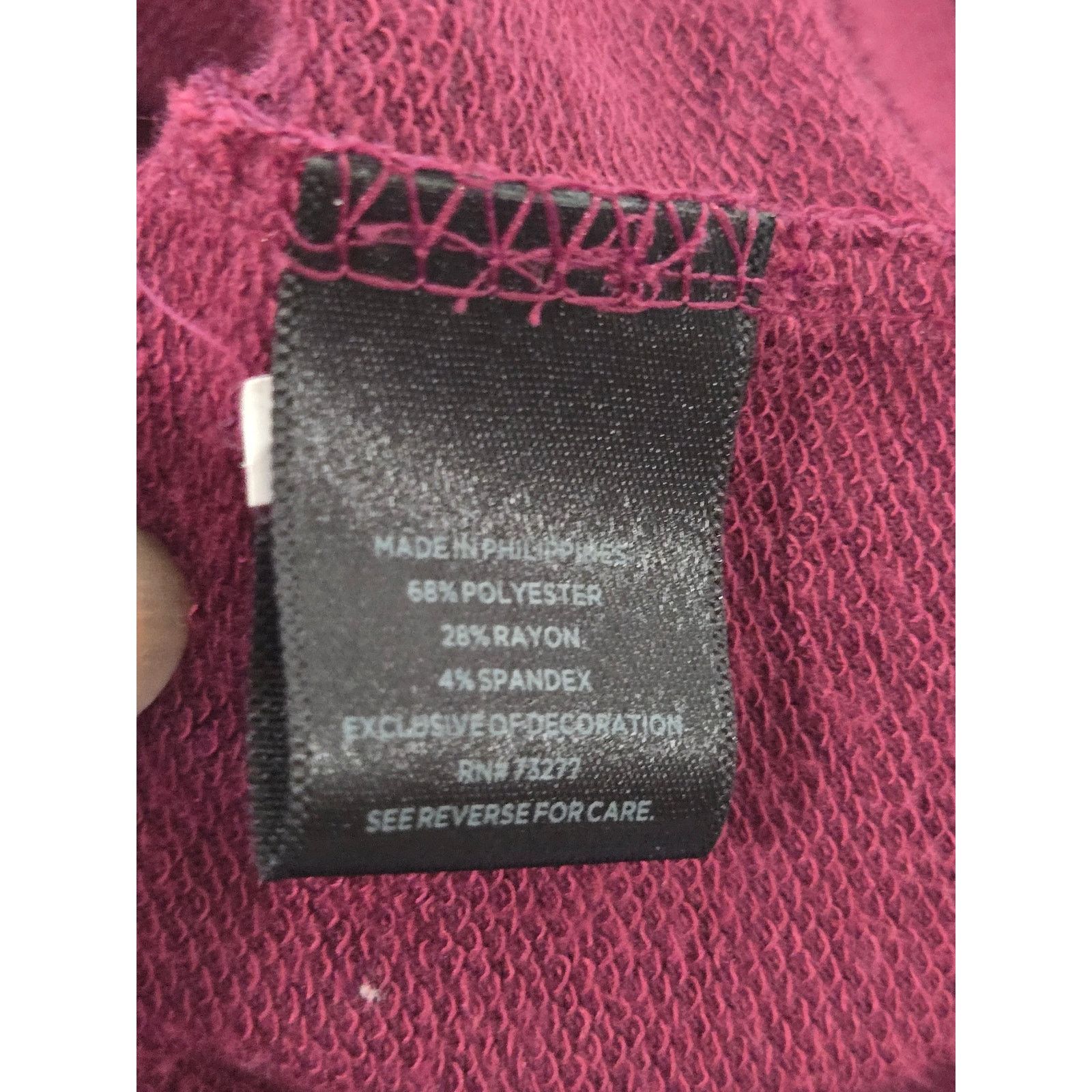 Other Simple Vera Vera Wang Burgundy Ruffled Hem Top Large Size L / US 10 / IT 46 - 6 Thumbnail