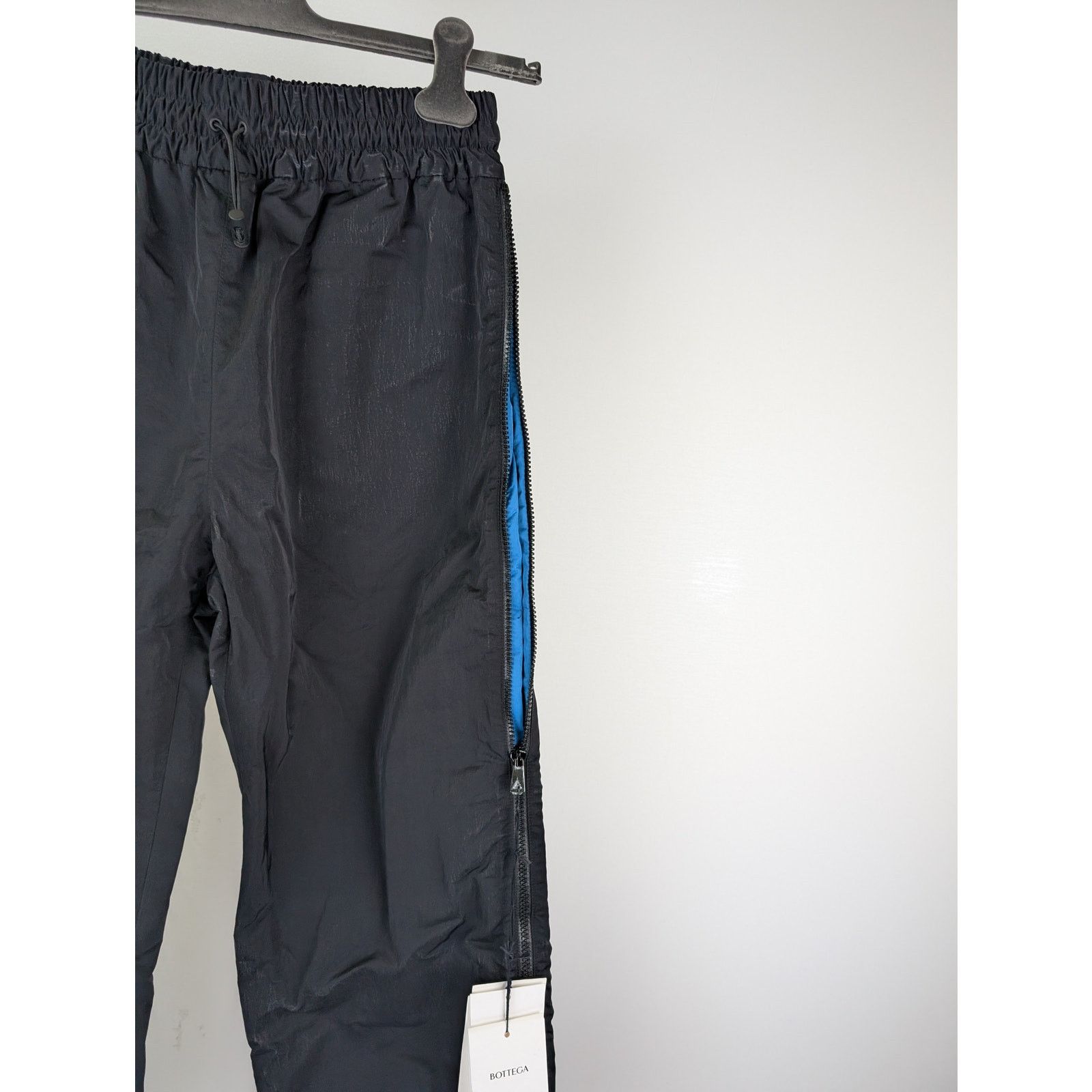 Bottega Veneta o1rshd1 Tech Nylon Trousers Pant in Black/Pacific Size US 30 / EU 46 - 4 Thumbnail