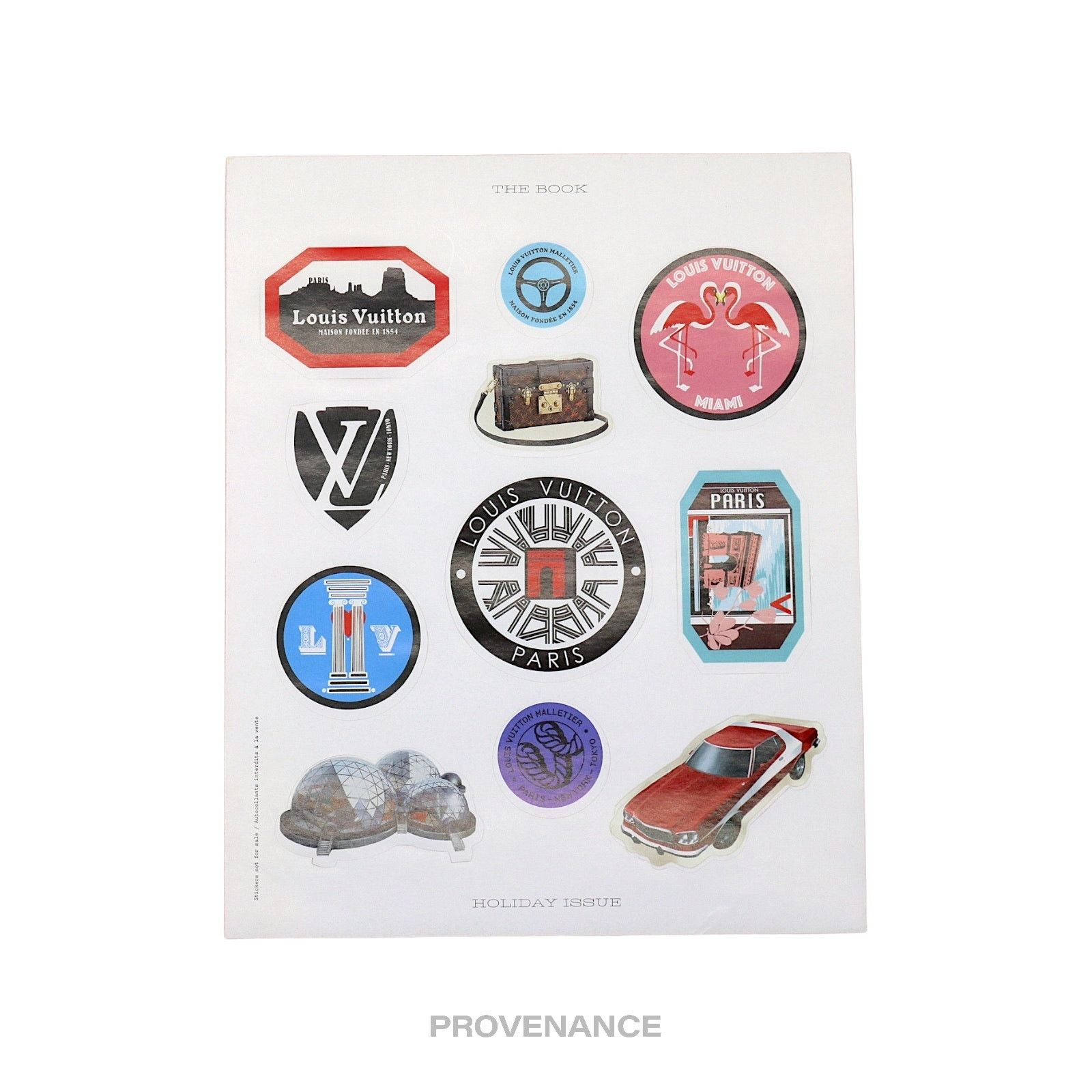 🔴 Louis Vuitton Sticker Set Sheet - THE BOOK HOLIDAY II