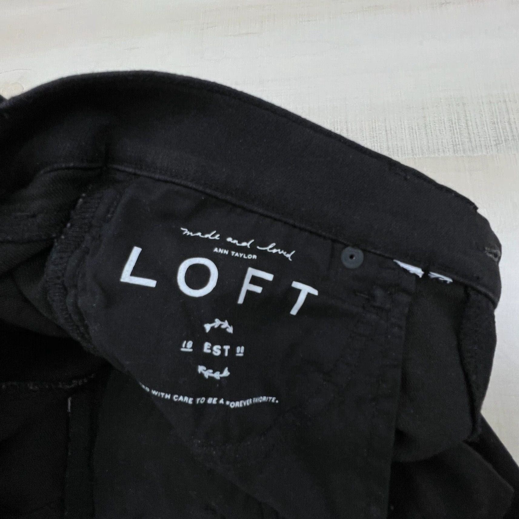 Loft LOFT Womens Skinny Jeans 28" Waist Black Denim Stretch Mid Rise Size 28" / US 6 / IT 42 - 5 Thumbnail