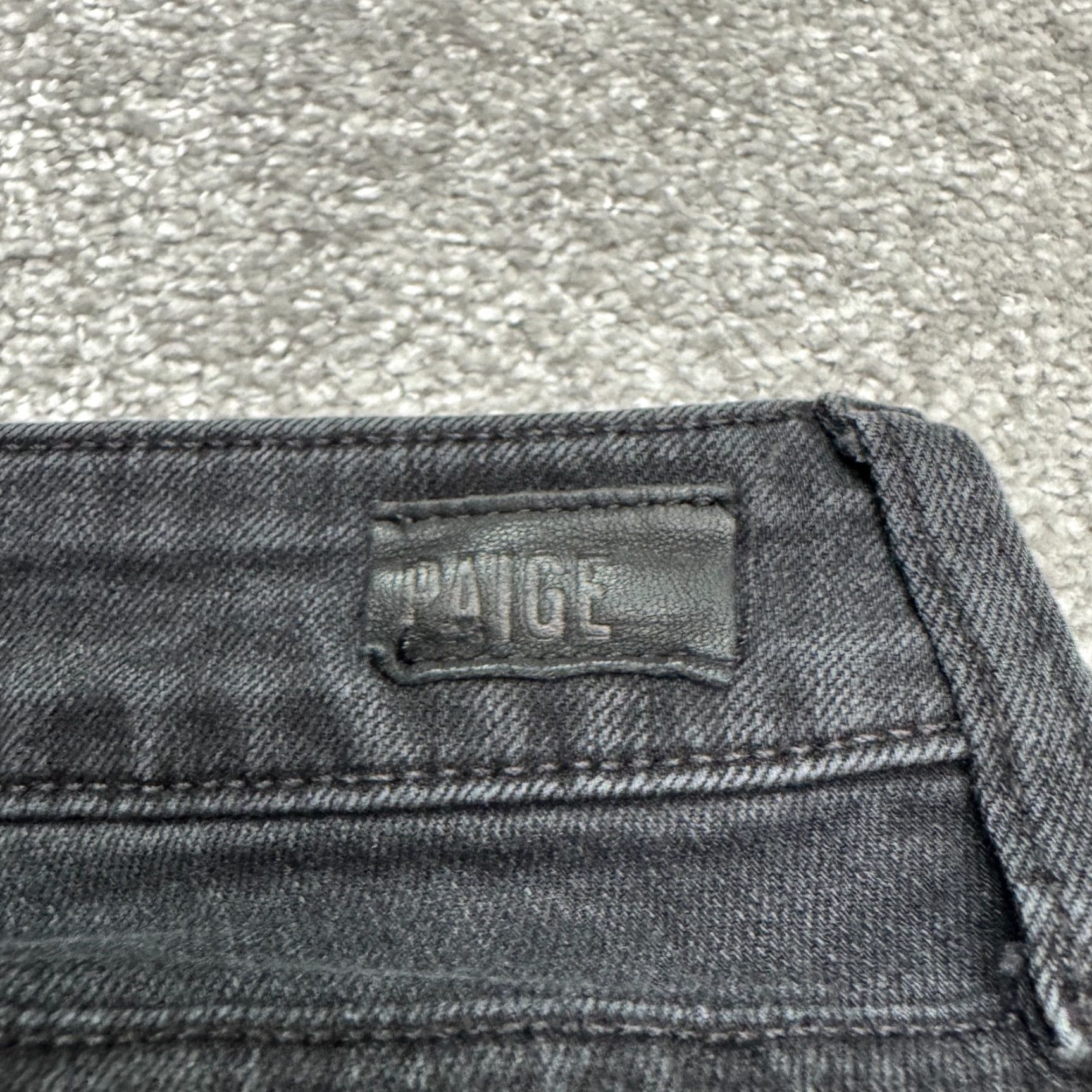 Paige Paige Verdugo Jeans Womens 26 Black Distressed Ankle 27 Inseam Regular 26x27 Denim Cotton Blend 5-Pocket Logo Belt Loops Zipper Button Size 26" / US 2 / IT 38 - 4 Thumbnail