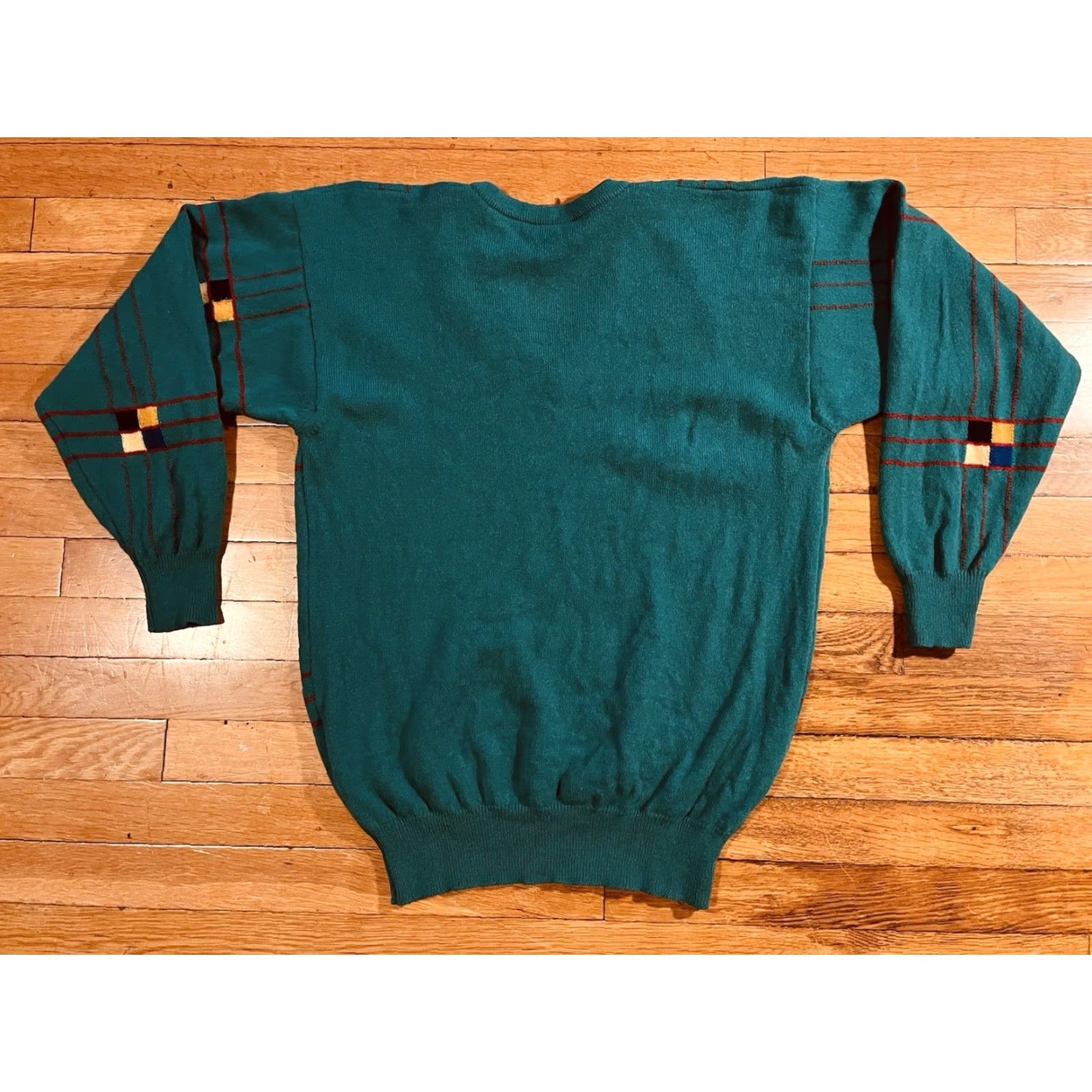 Vintage VINTAGE Glenmoor Geometric Sweater Men’s Large Green Wool Pullover Knit Size US L / EU 52-54 / 3 - 5 Thumbnail