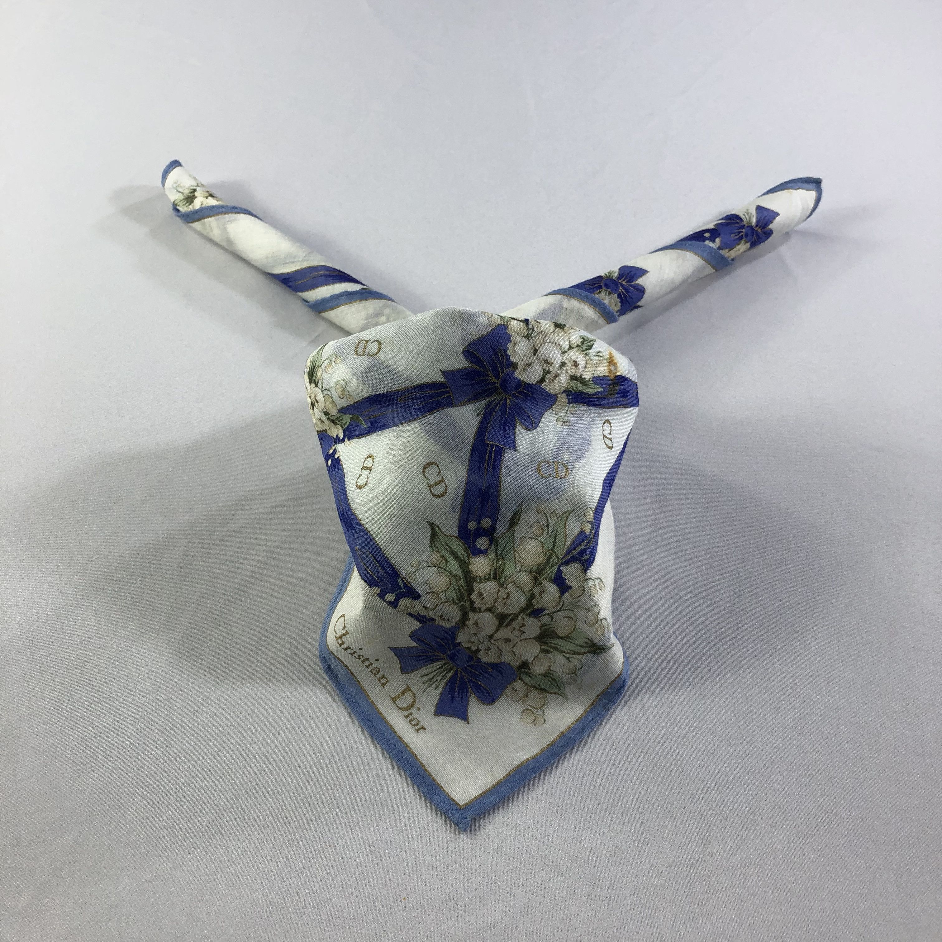 Christian Dior Monsieur Christian Dior CD Handkerchief Neckerchief Bandana H1949 Size ONE SIZE - 1 Thumbnail