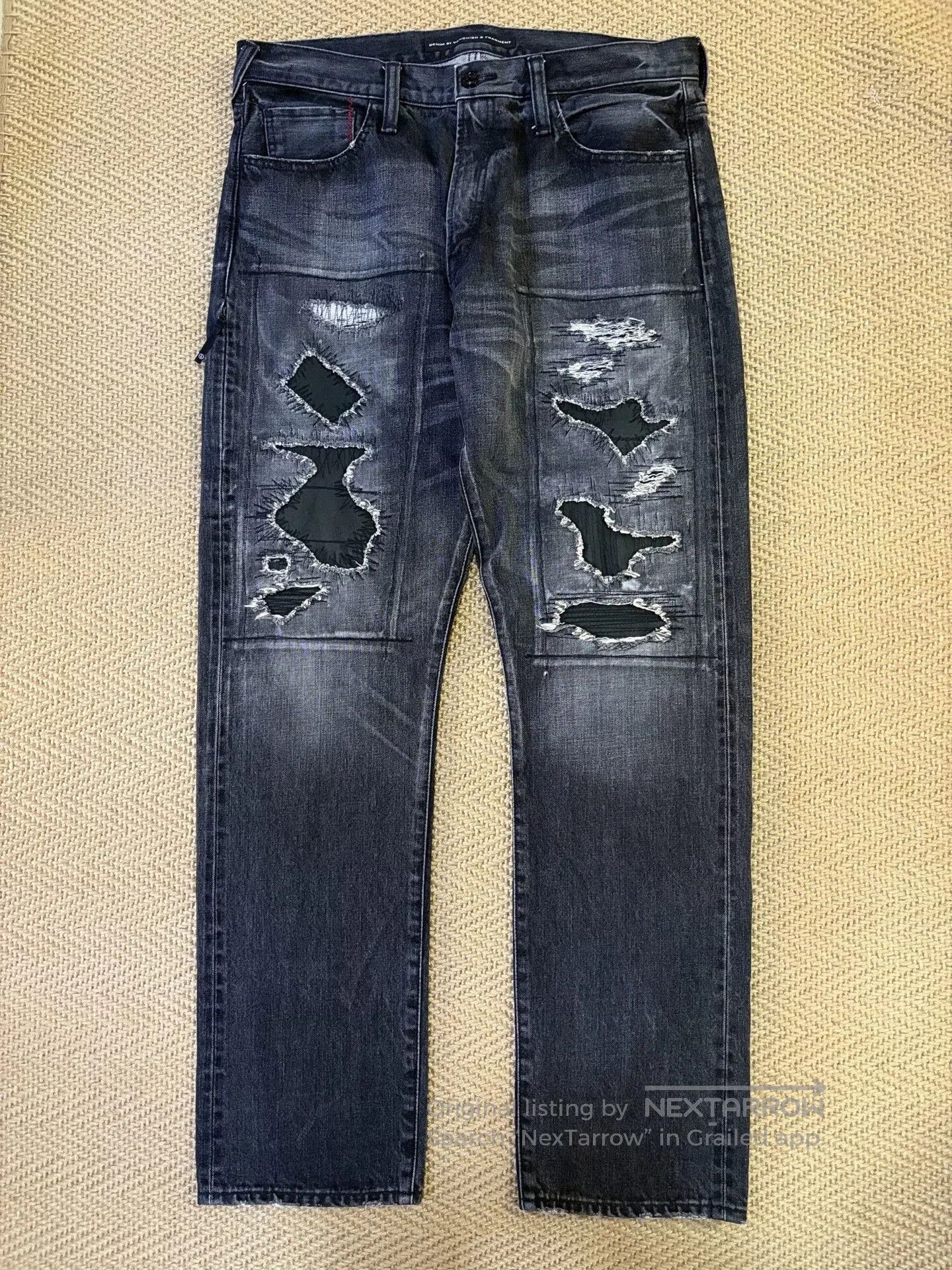Vanquish denim by vanquish & fragment distressed jeans. Size US 36 / EU 52 - 1 Thumbnail