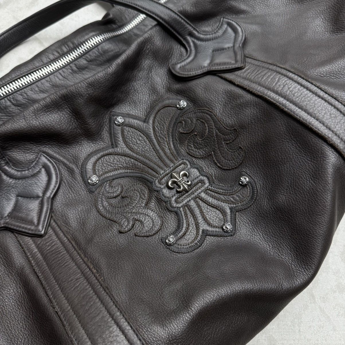 Chrome Hearts Chrome Hearts Rare Brown Leather Fleur XL Duffel Bag Size ONE SIZE - 6 Thumbnail
