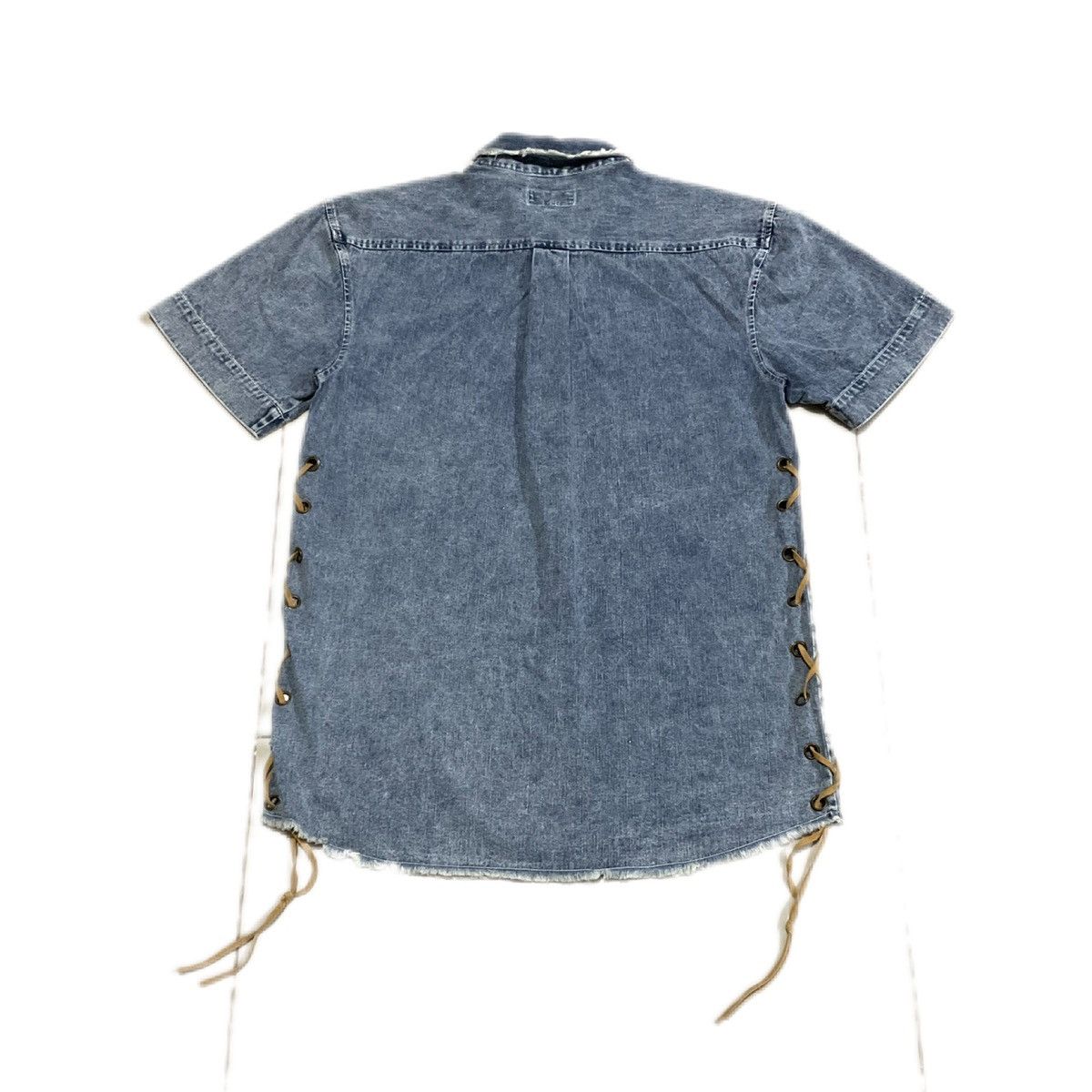 Hysteric Glamour × If Six Was Nine × Le Grande Bleu (L.G.B.) 🔥Sick Y2K Japanese Denim Frayed Bondage Shirt Lgb Style Size US L / EU 52-54 / 3 - 4 Thumbnail