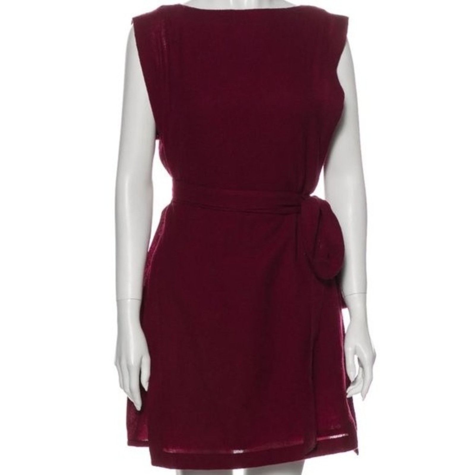 Tibi TIBI Bateau Burgandy Neckline Mini Dress, Small Size S / US 4 / IT 40 - 1 Thumbnail