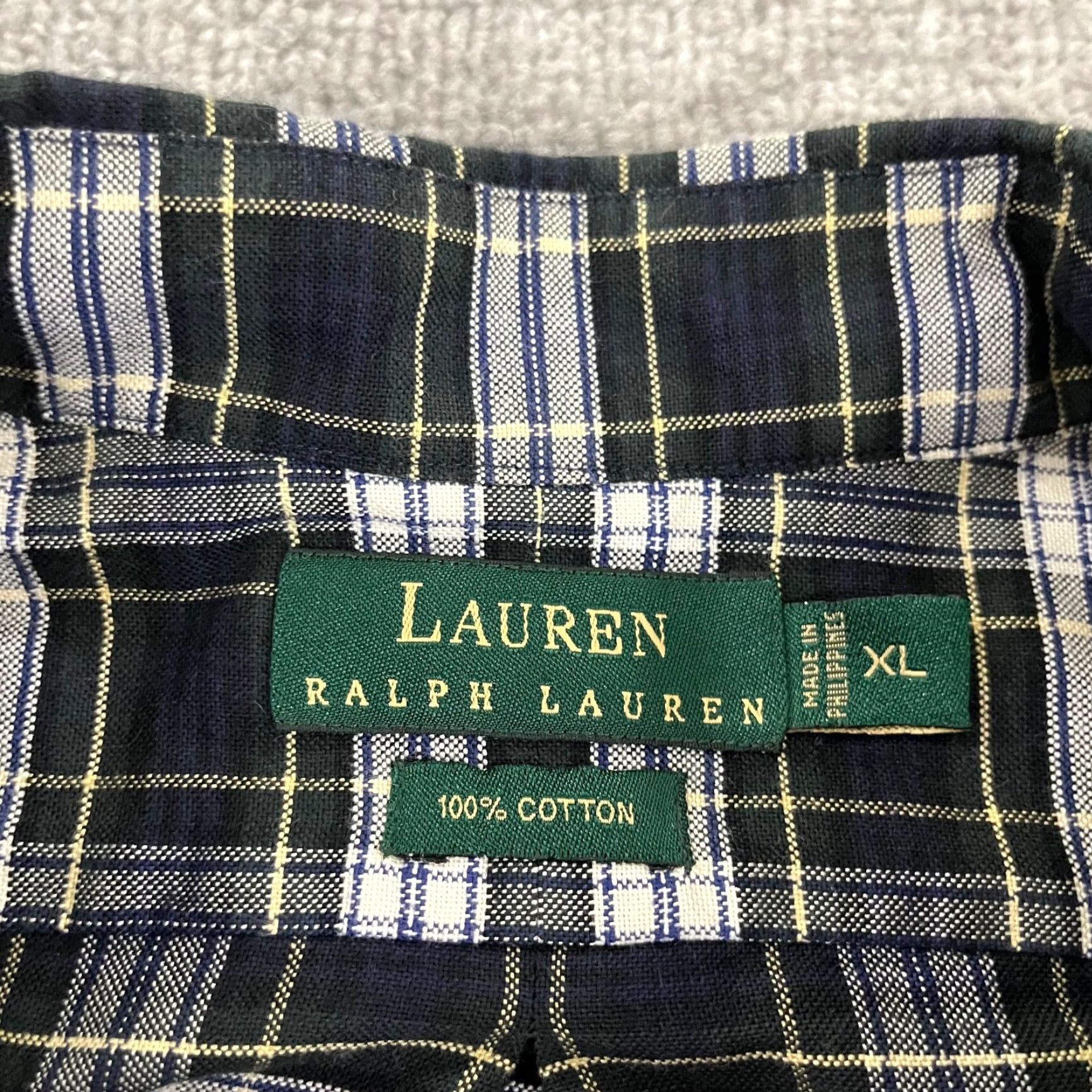 Ralph Lauren VINTAGE Lauren Ralph Lauren Dress Shirt Men XL Tartan Plaid Button-Down Long Sleeve Classic Casual Size US XL / EU 56 / 4 - 5 Thumbnail