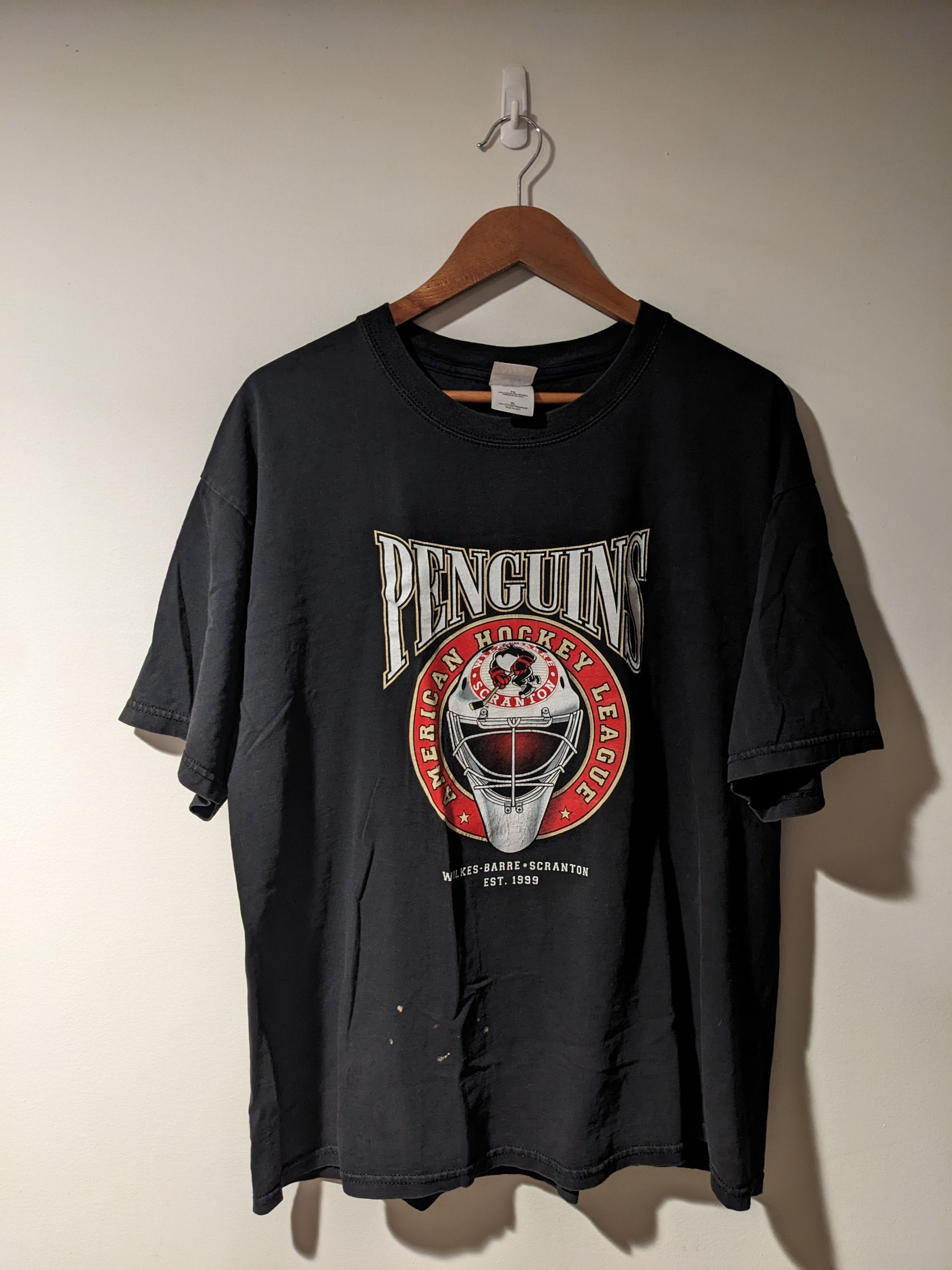 NHL × Vintage Vintage 1999 Wilkes-Barre Scranton Penguins Hockey T-Shirt Size US XL / EU 56 / 4 - 1 Thumbnail