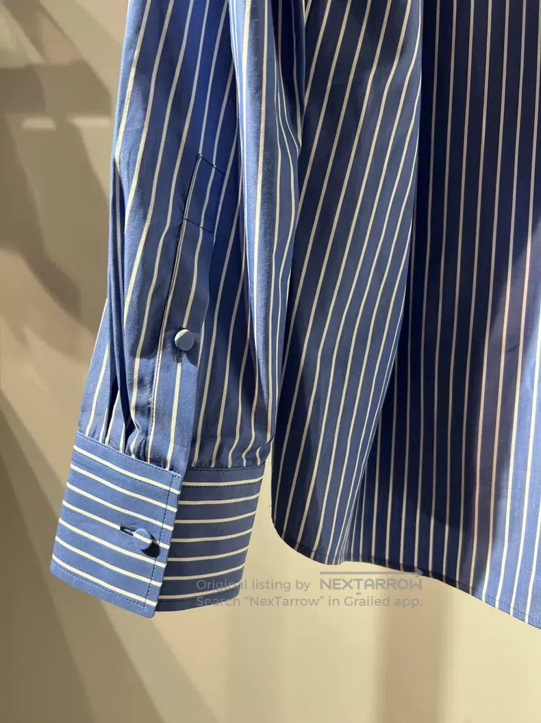 Valentino Valentino Blue striped dropped shoulder long-sleeved shirt Size S / US 4 / IT 40 - 5 Thumbnail