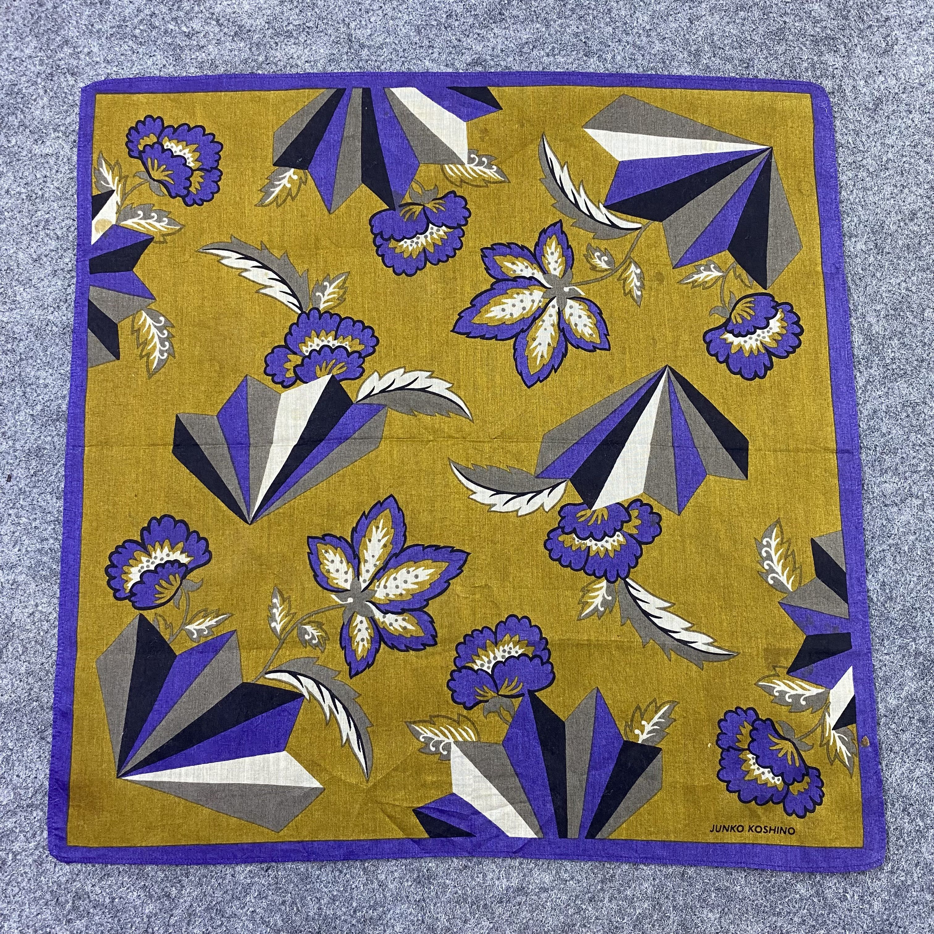 Japanese Brand Junko Koshino Handkerchief Neckerchief Bandana-B1562 Size ONE SIZE - 3 Thumbnail
