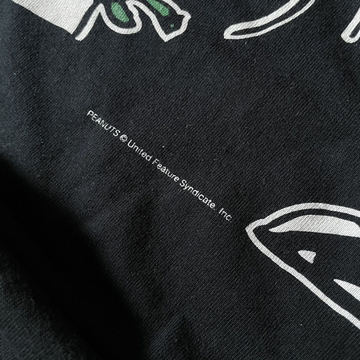 Peanuts Rare Snoopy PEANUTS 90s BLACK Single Stitch Size US XL / EU 56 / 4 - 3 Thumbnail