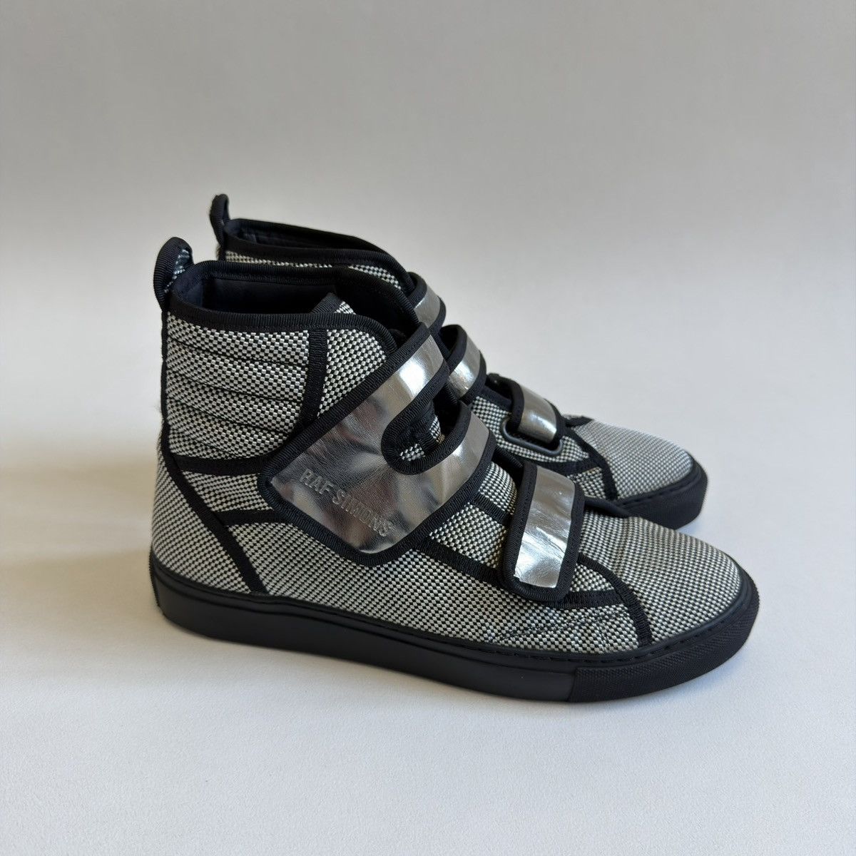 Raf Simons A/W 13 ‘Checkerboard Nylon’ Velcro Sneakers Size US 9 / EU 42 - 22 Thumbnail