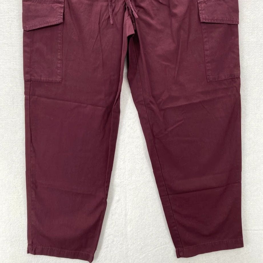 Gap GAP Pants Jogger 4 Purple 100% Cotton Belted High Rise NWT Women’s Cargo Pants Gap Size 27" / US 4 / IT 40 - 3 Thumbnail