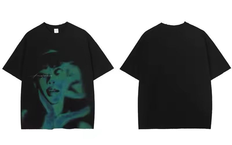 Other 90’s Design Face Girl Printed Vintage T-Shirt y2k Size US M / EU 48-50 / 2 - 2 Thumbnail