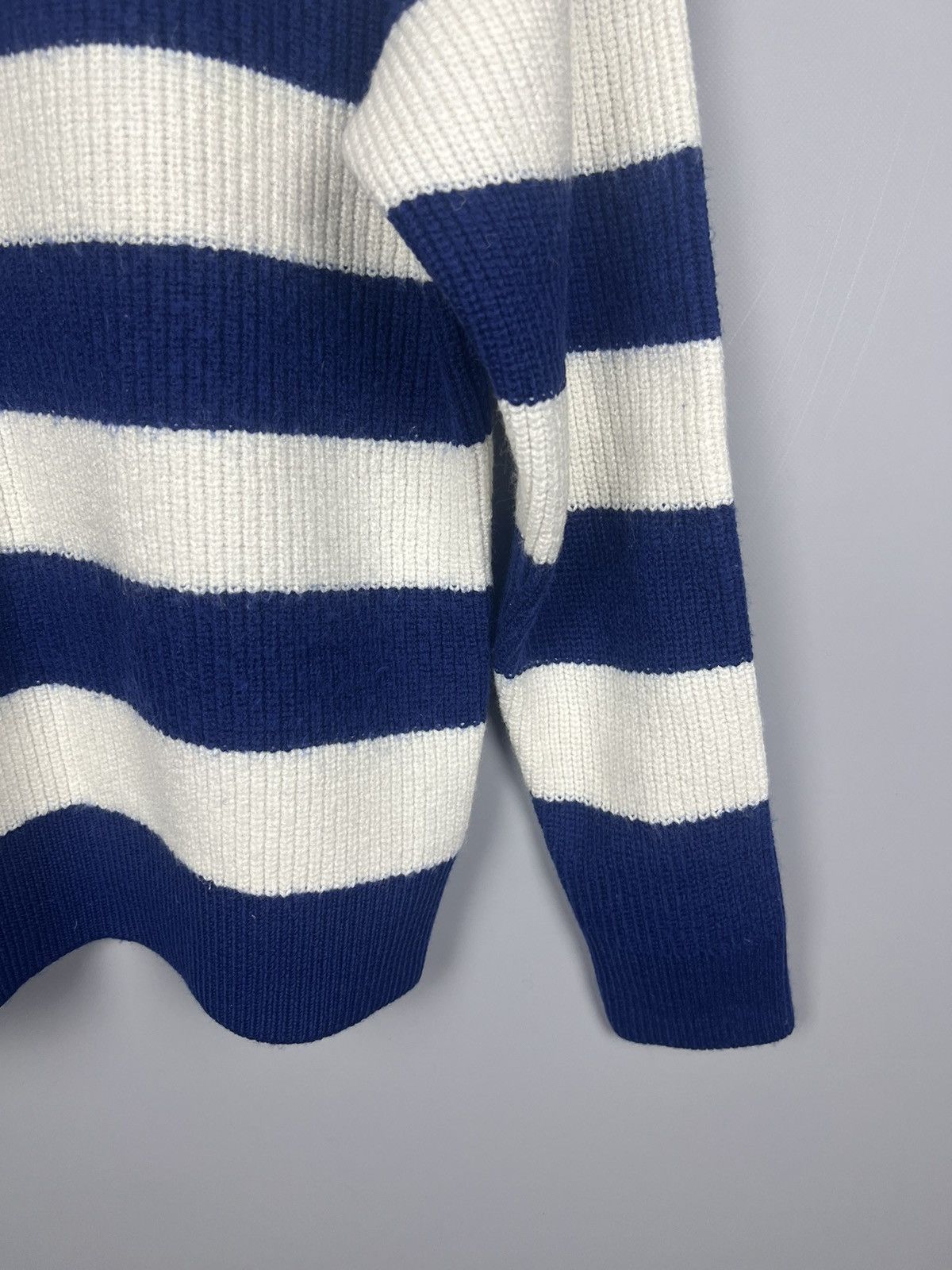Designer × Sandro Sandro Johnny Wide Striped Crewneck Sweater Size L / US 10 / IT 46 - 9 Thumbnail