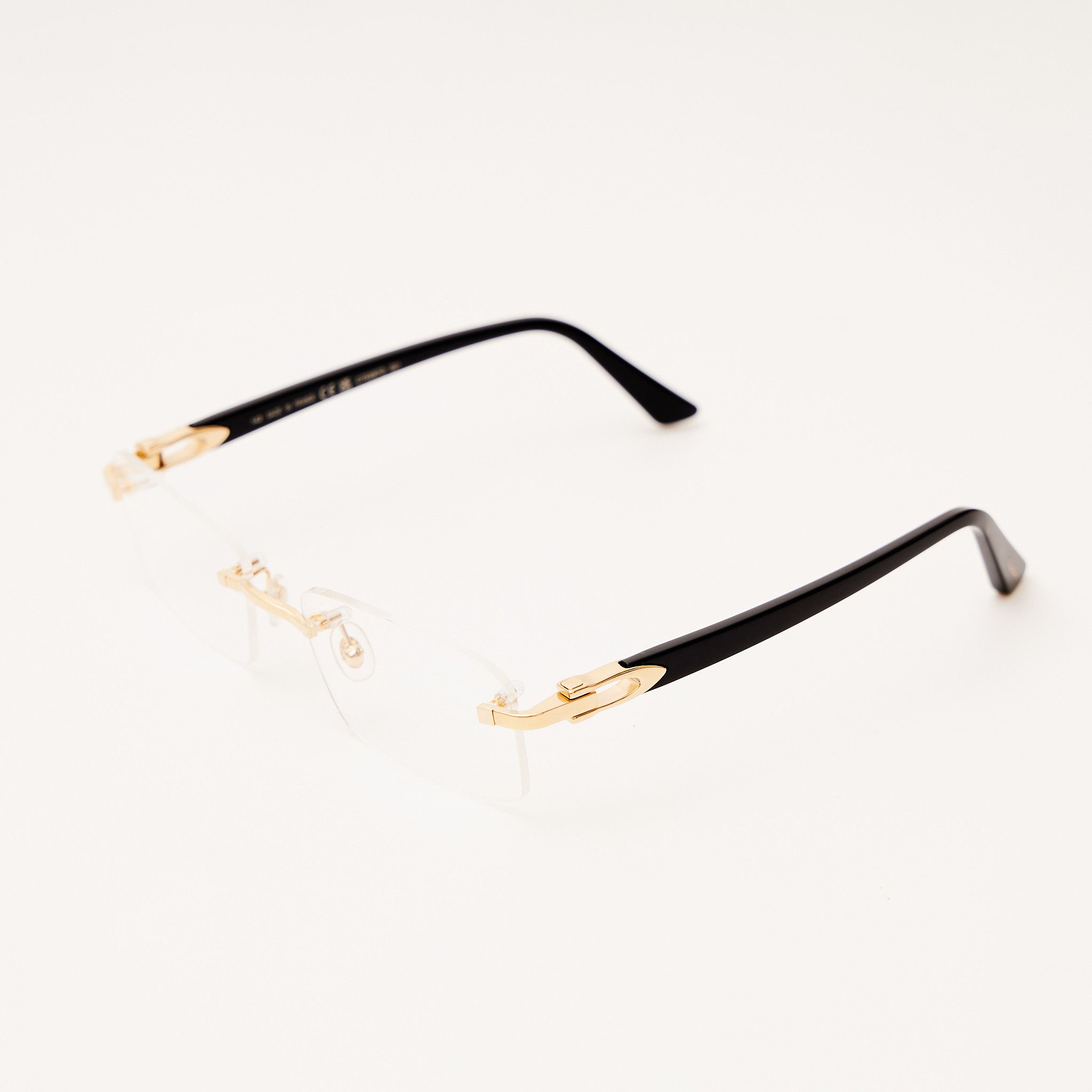 image of Cartier Ct0287O 001 Gold Black Transparent, Men's