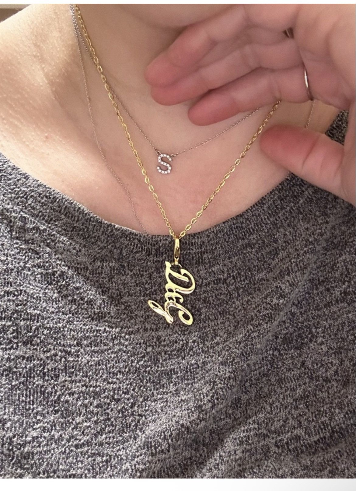 Dolce & Gabbana Authentic Dolce & Gabbana RARE Gold Cursive Logo DG Necklace Size ONE SIZE - 3 Thumbnail