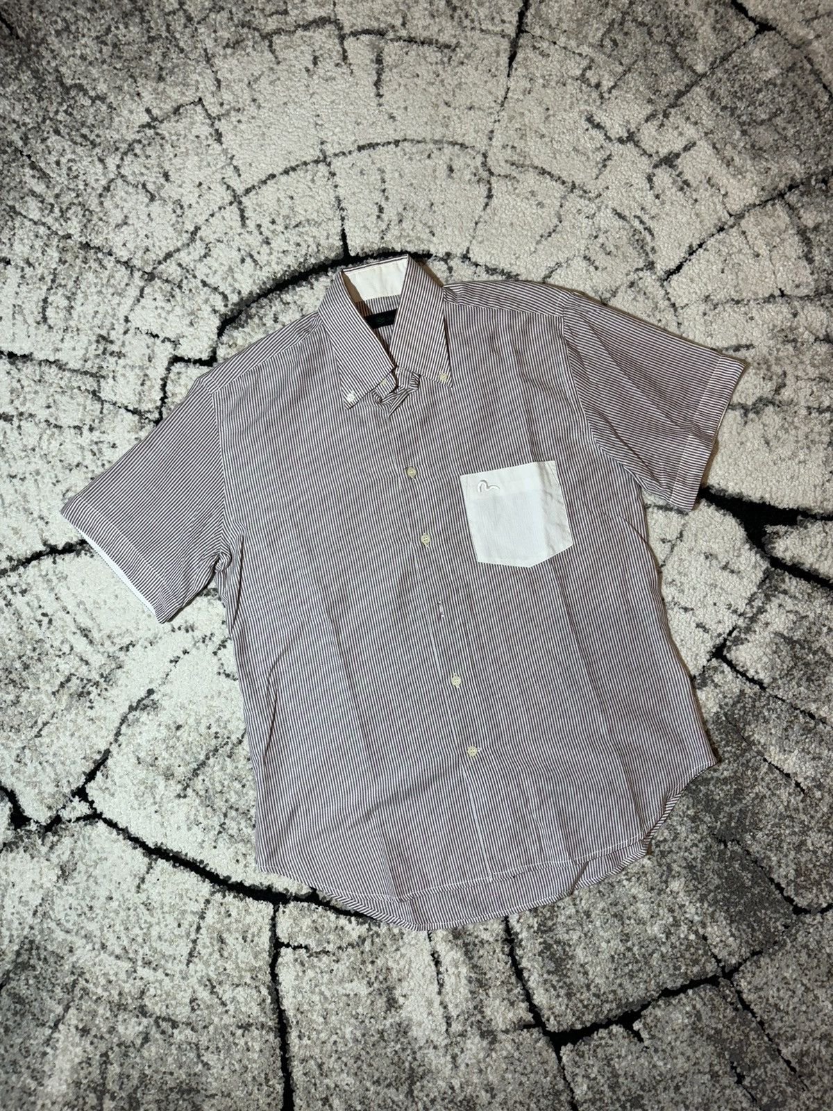 Evisu × Japanese Brand × Vintage Vintage Evisu Deluxe Shirt Short Sleeve Japanese Streetwear Size US L / EU 52-54 / 3 - 1 Thumbnail