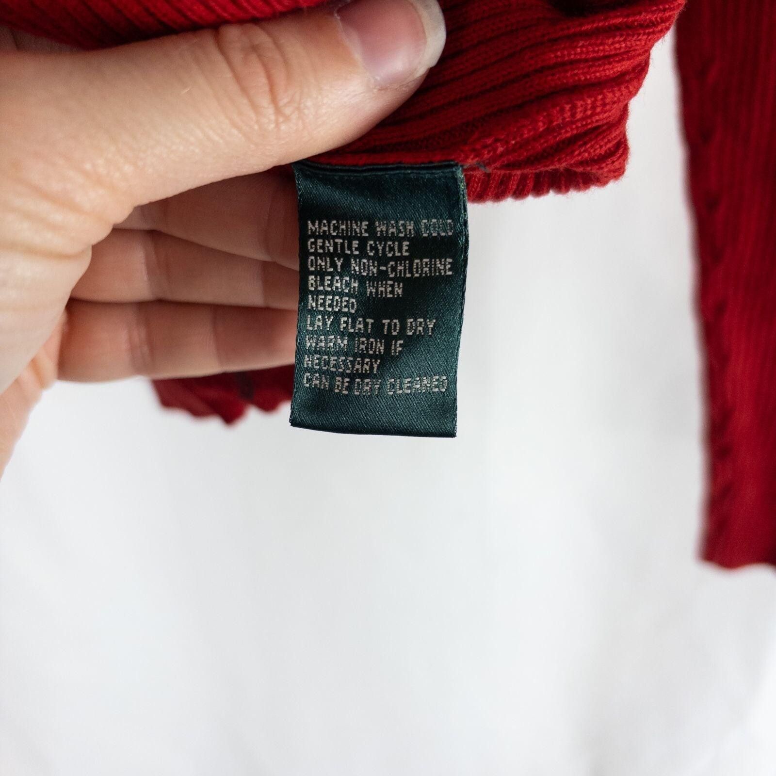 Lauren Ralph Lauren Lauren Ralph Lauren Vintage Red Solid Sweater Womens Medium Size M / US 6-8 / IT 42-44 - 8 Thumbnail