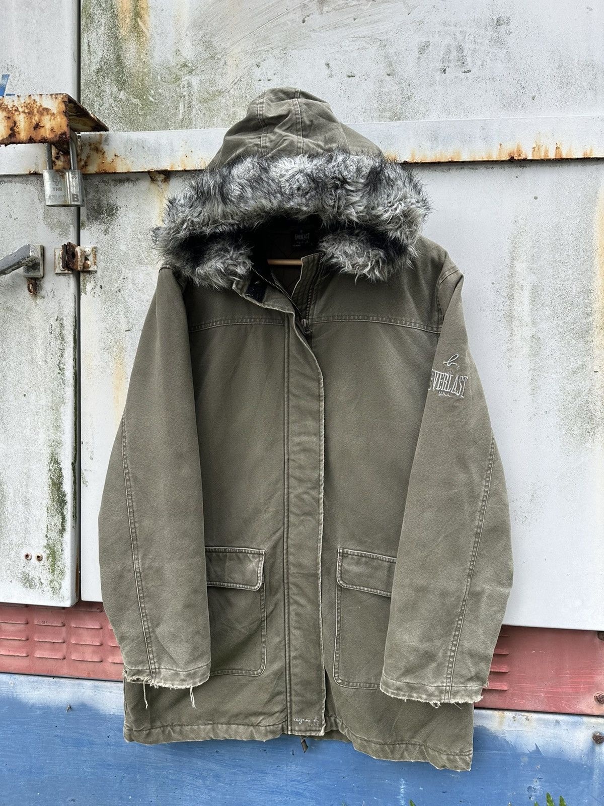 agnes b. **grail**Everlast USA X Agnes B Distressed Parka Jacket Size US L / EU 52-54 / 3 - 1 Thumbnail