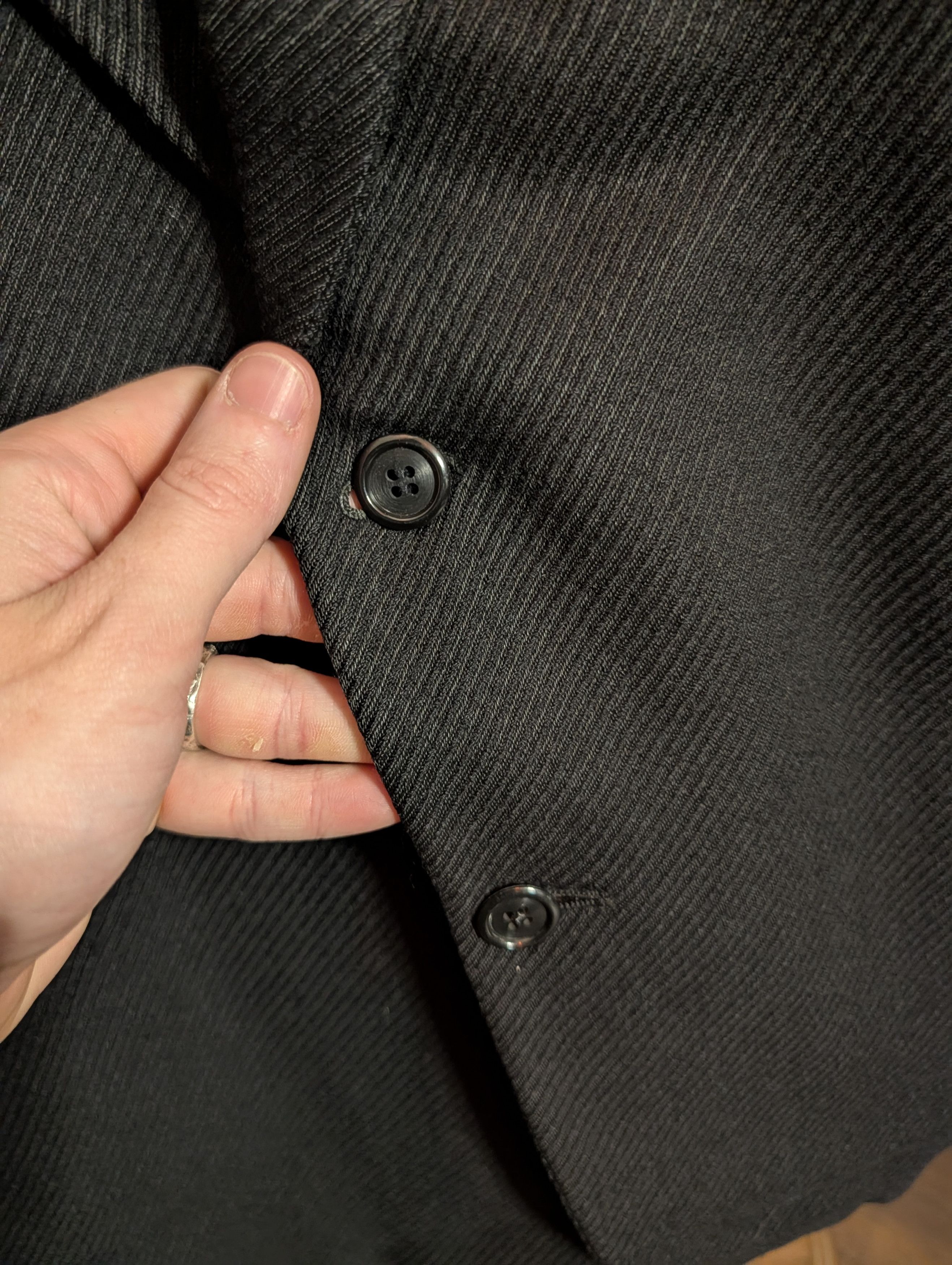 Barneys New York REDAELLI Barney's corduroy virgin wool Italy black jacket Size 42R - 4 Thumbnail