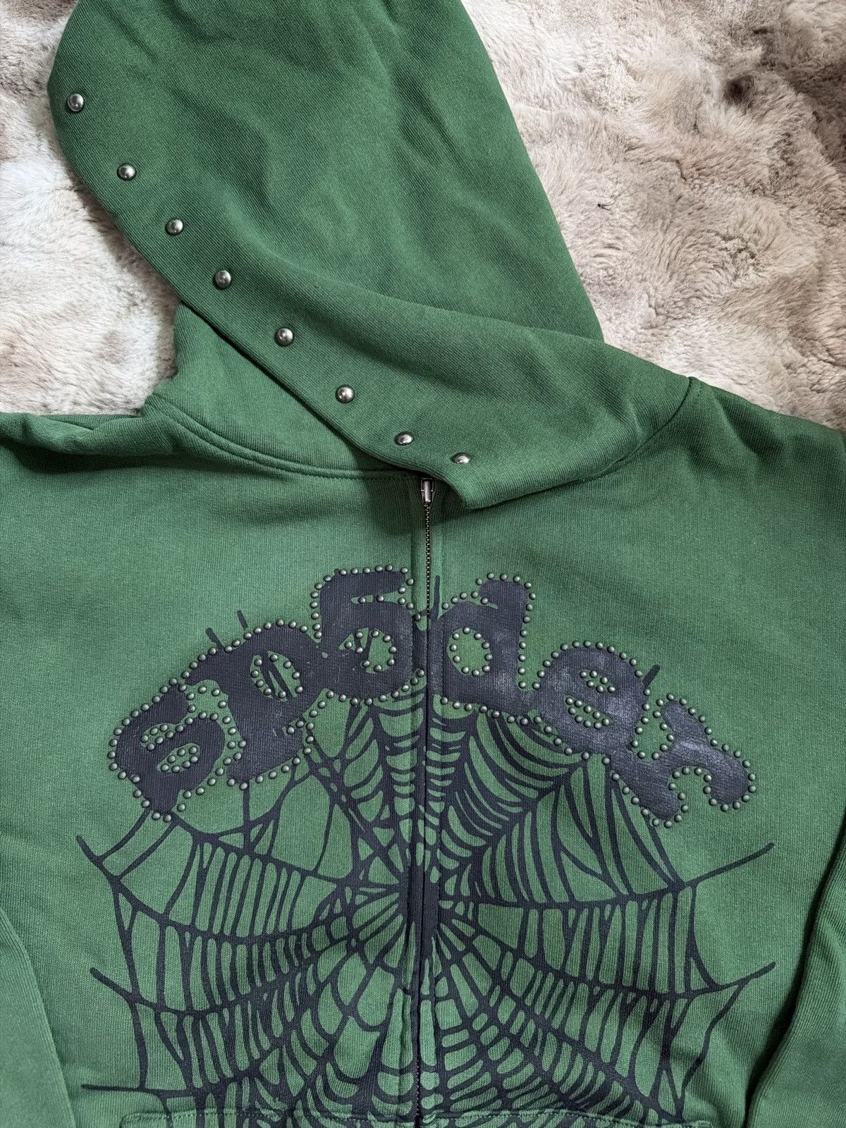 Sp5der Sp5der Studded Zip Up Size US L / EU 52-54 / 3 - 2 Thumbnail
