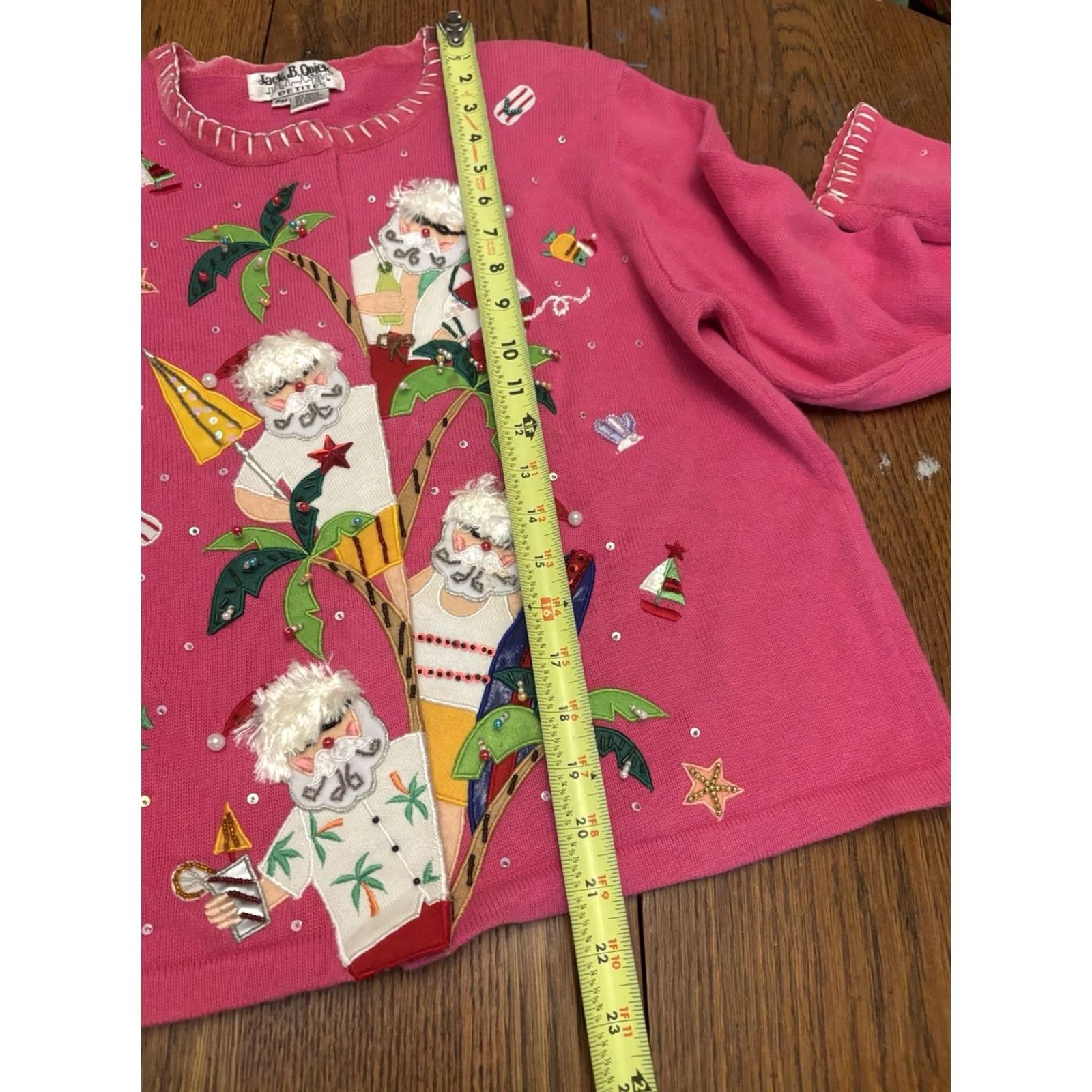 Vintage VINTAGE Jack B Quick Christmas Santa Sweater M Pink Size M / US 6-8 / IT 42-44 - 4 Thumbnail