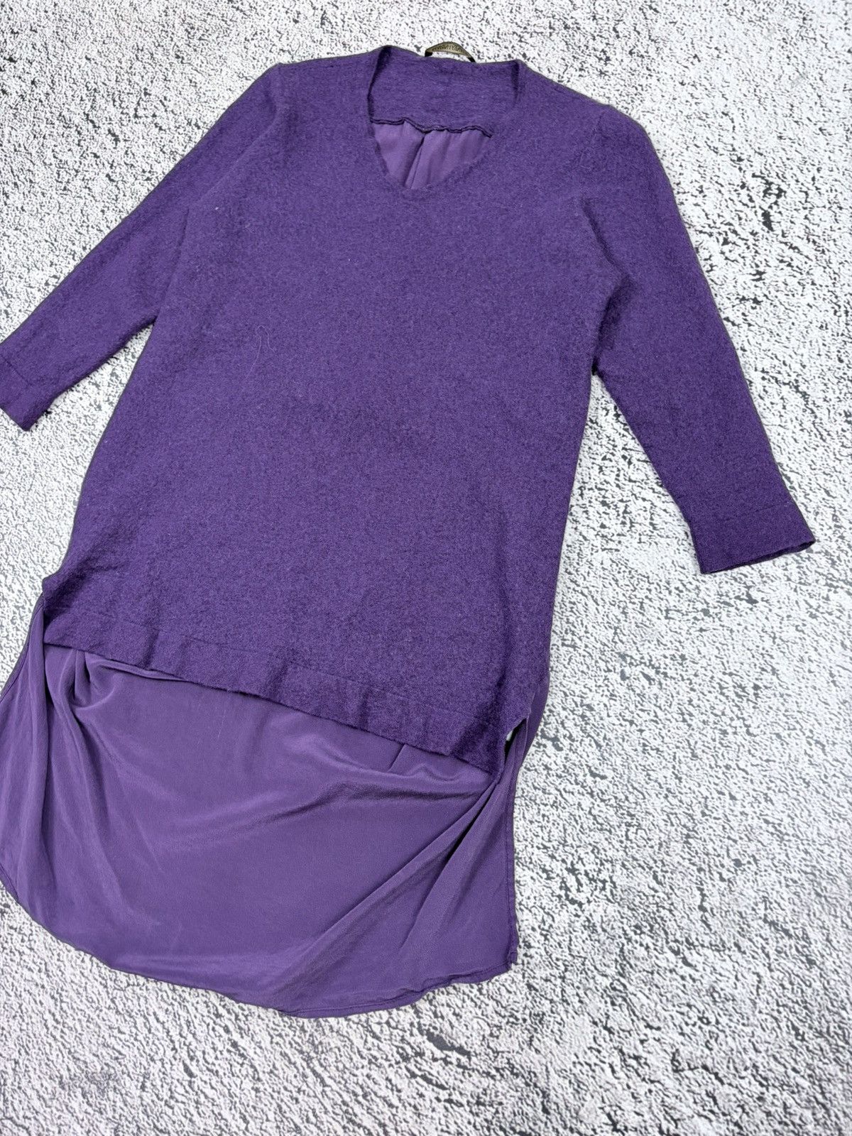 Marina Rinaldi Marina Rinaldi Italy Purple Wool Silk Knit Tunic Sweater M Size M / US 6-8 / IT 42-44 - 3 Thumbnail