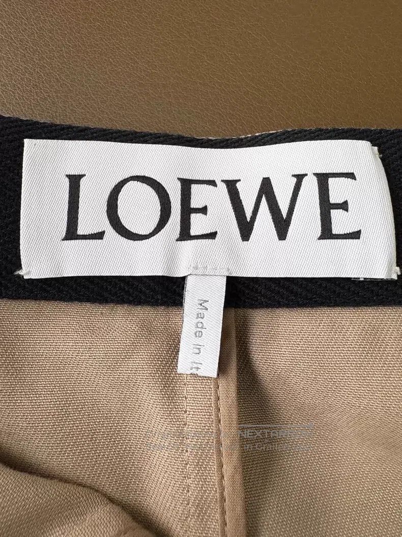 Loewe Loewe Khaki Colored Patchwork Nine-Quarter High-Waisted Wi Size 42" / US 20 - 5 Thumbnail
