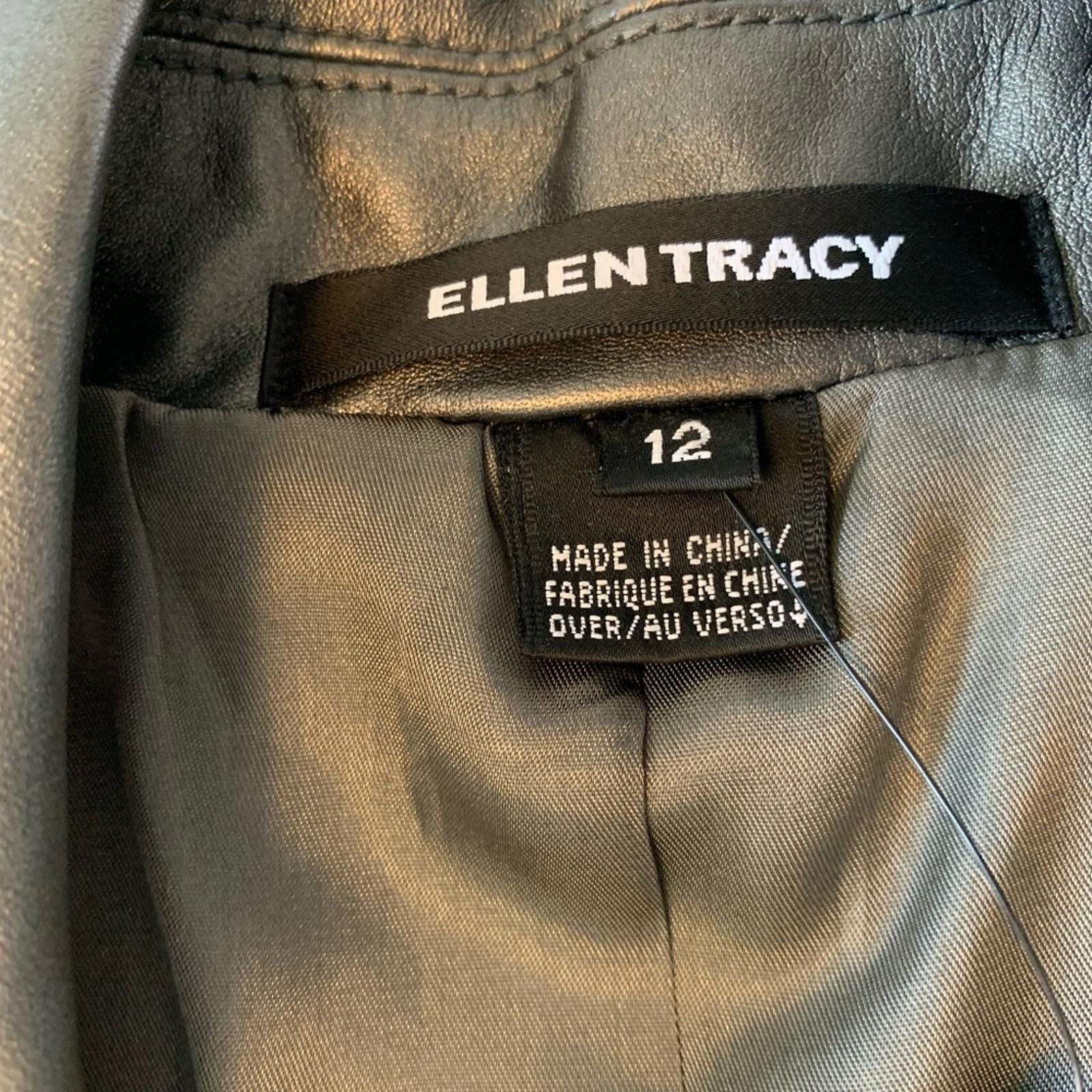 Other Ellen Tracy Metalic Pewter Color Blazer Size XL / US 12-14 / IT 48-50 - 7 Thumbnail