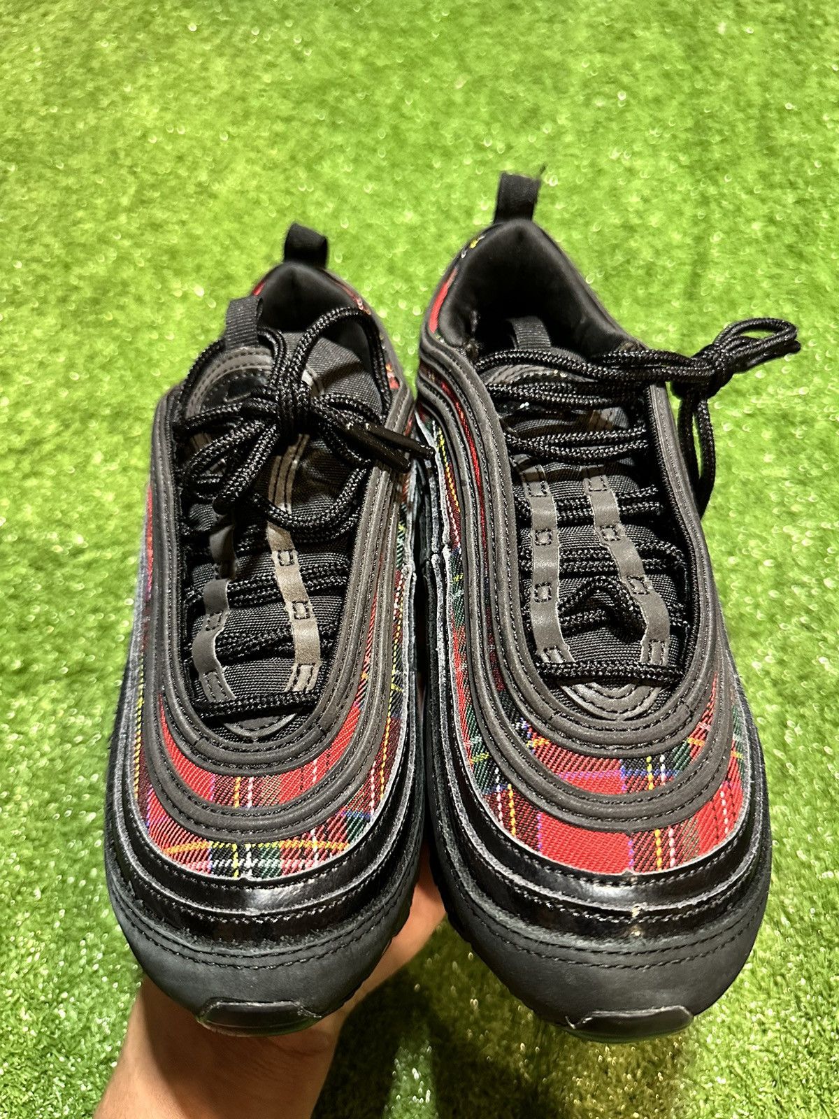 Nike × Vintage Nike Air Max 97 Tartan Black Size US 6 / IT 36 - 3 Thumbnail